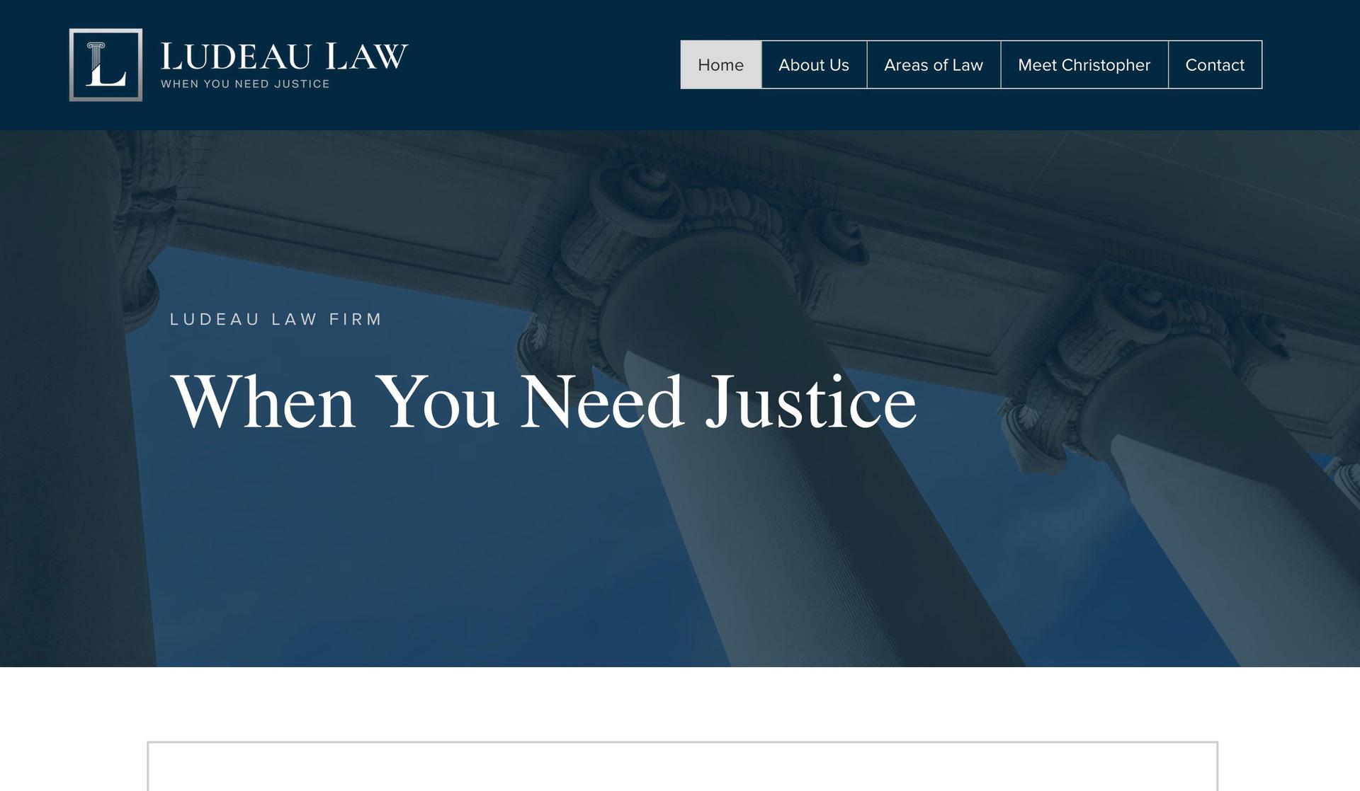 Ludeau Law-solo law firm websites