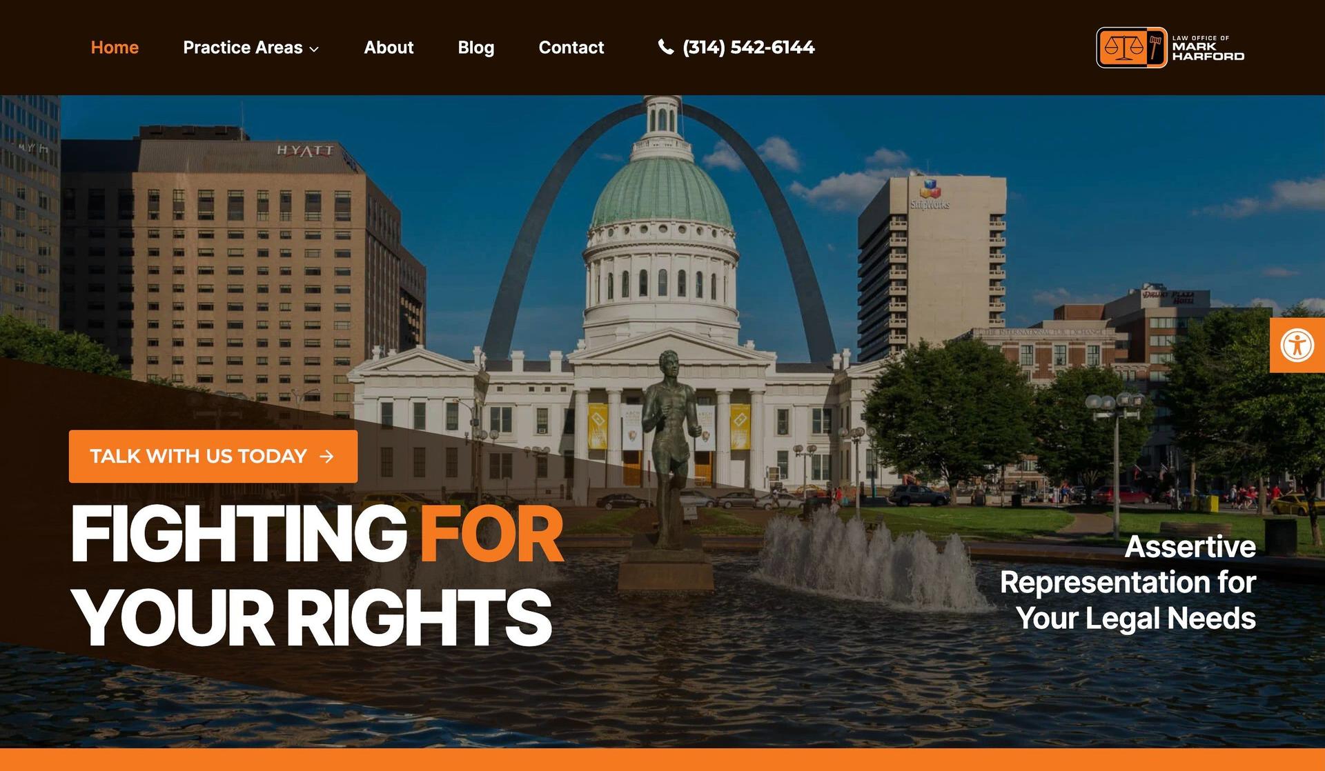 Mark Harford Law-solo law firm websites
