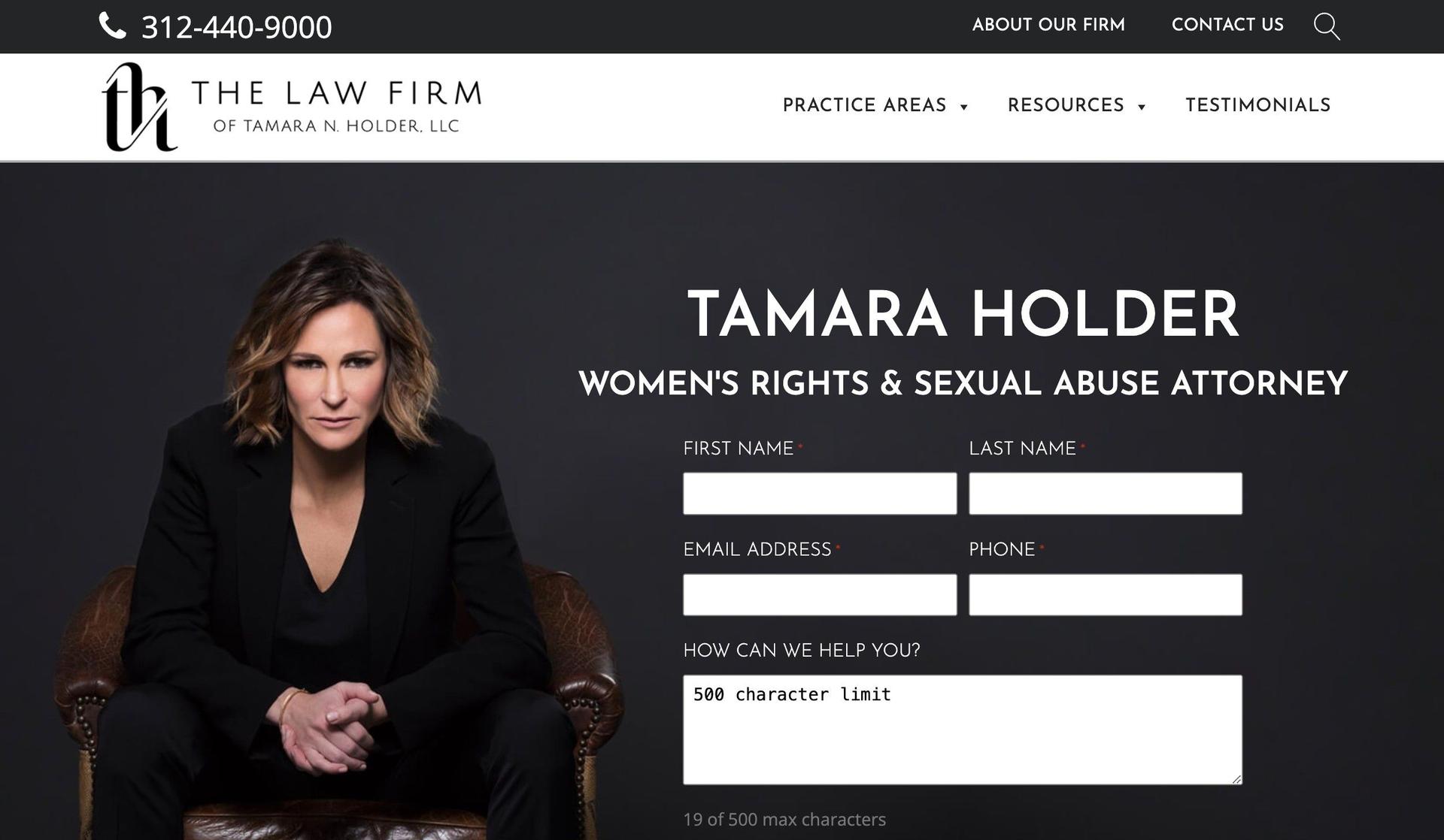 Tamara Holder-solo law firm websites