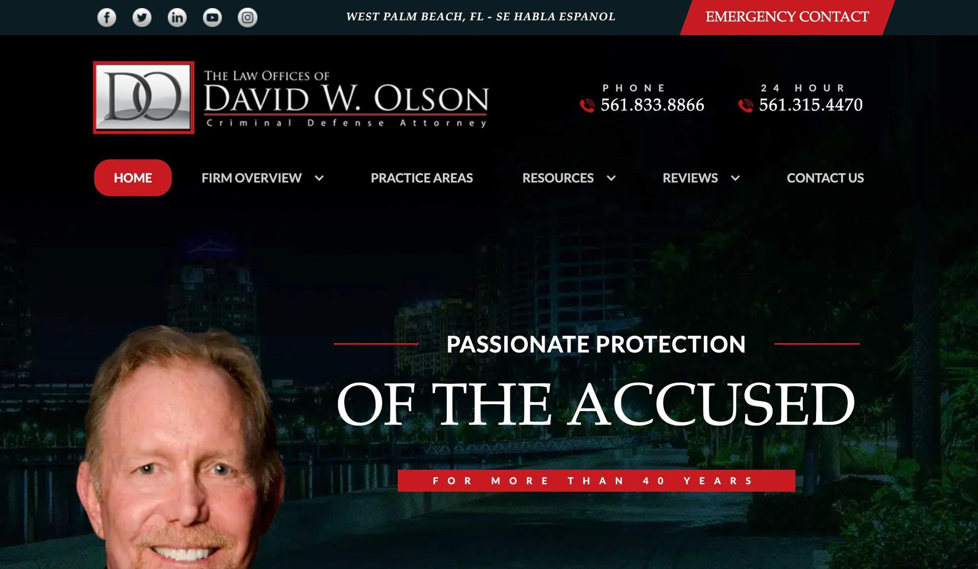 David Olson Law Firm-solo law firm websites