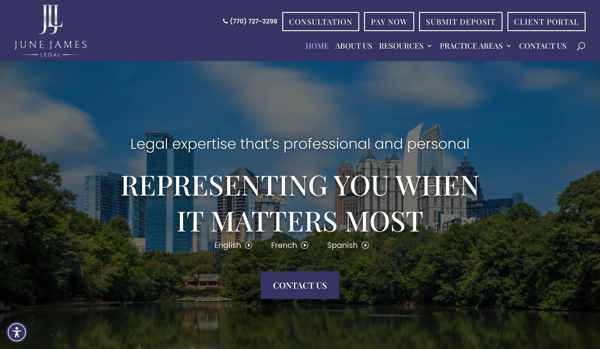 June James Legal-solo law firm websites