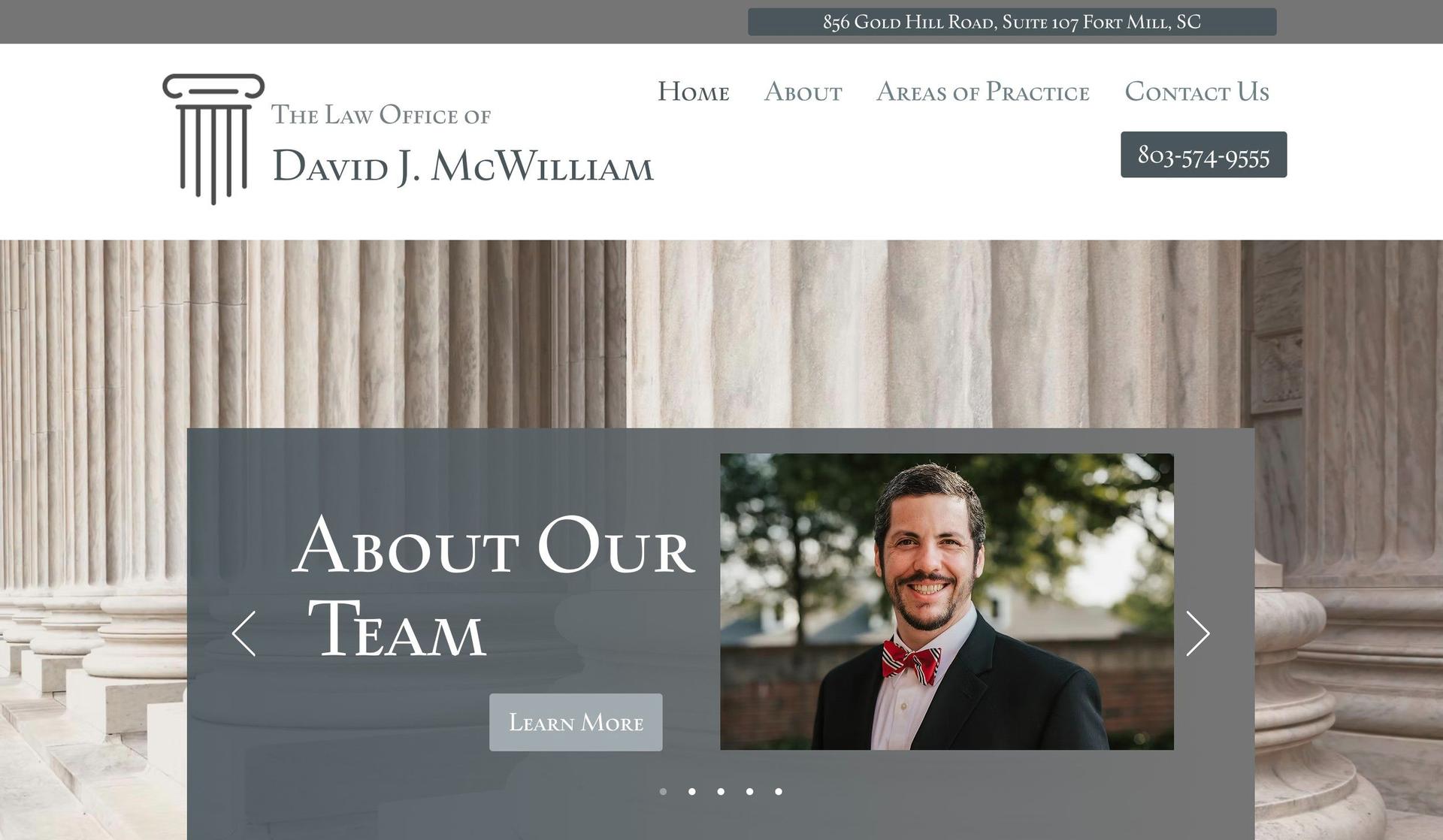 McWilliam Law-solo law firm websites