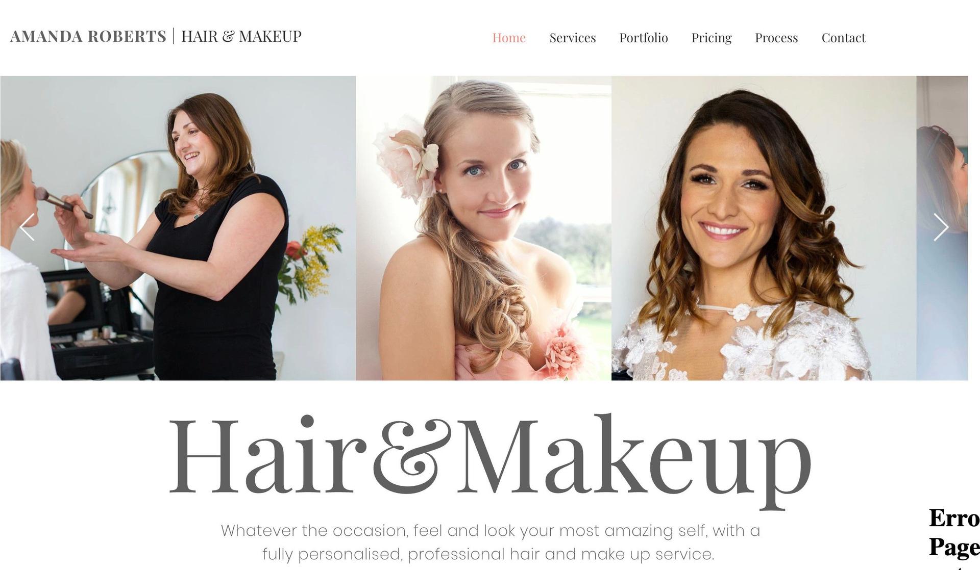 Amanda Roberts Makeup-makeup artist websites