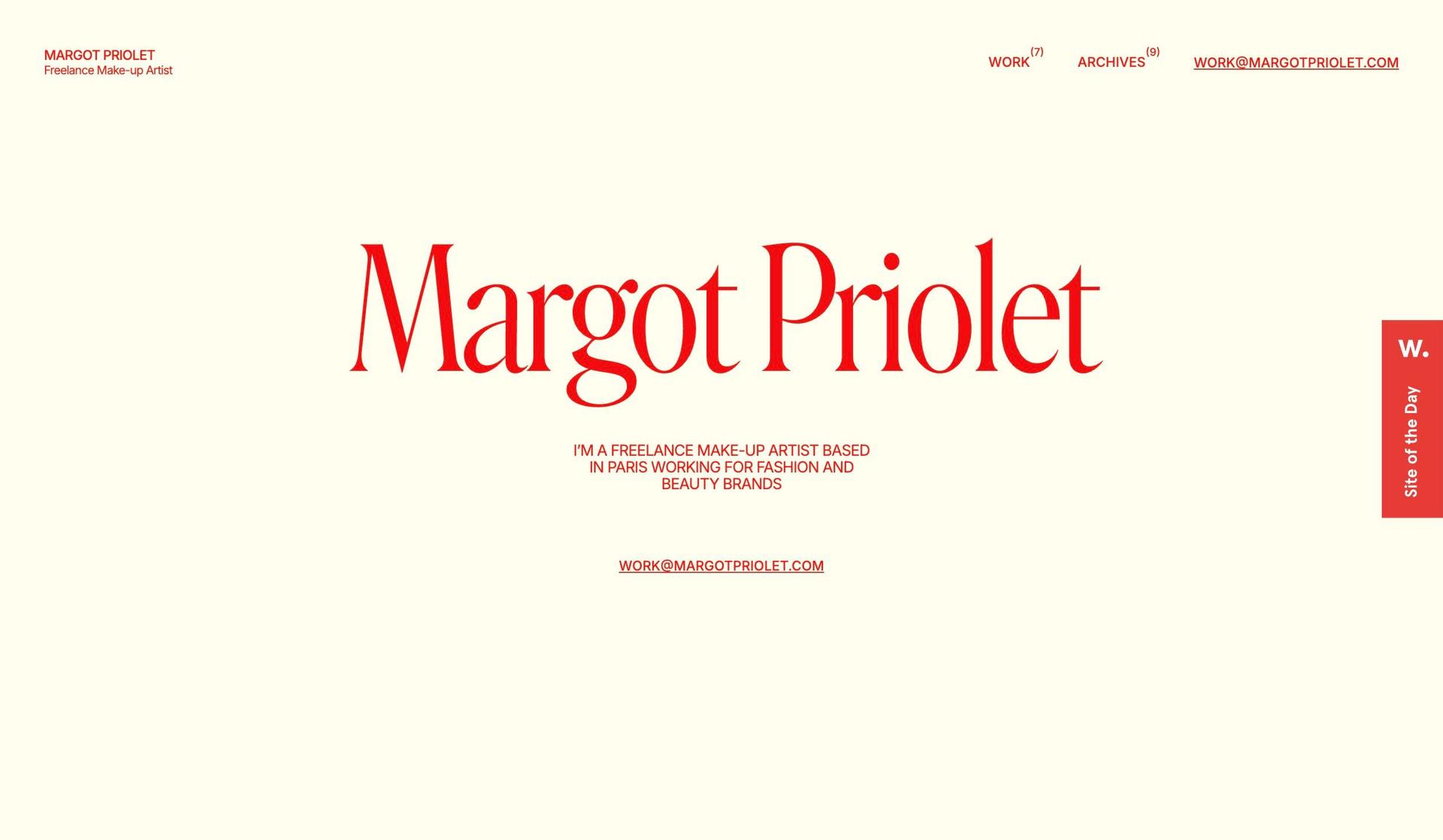 Margot Priolet-makeup artist websites