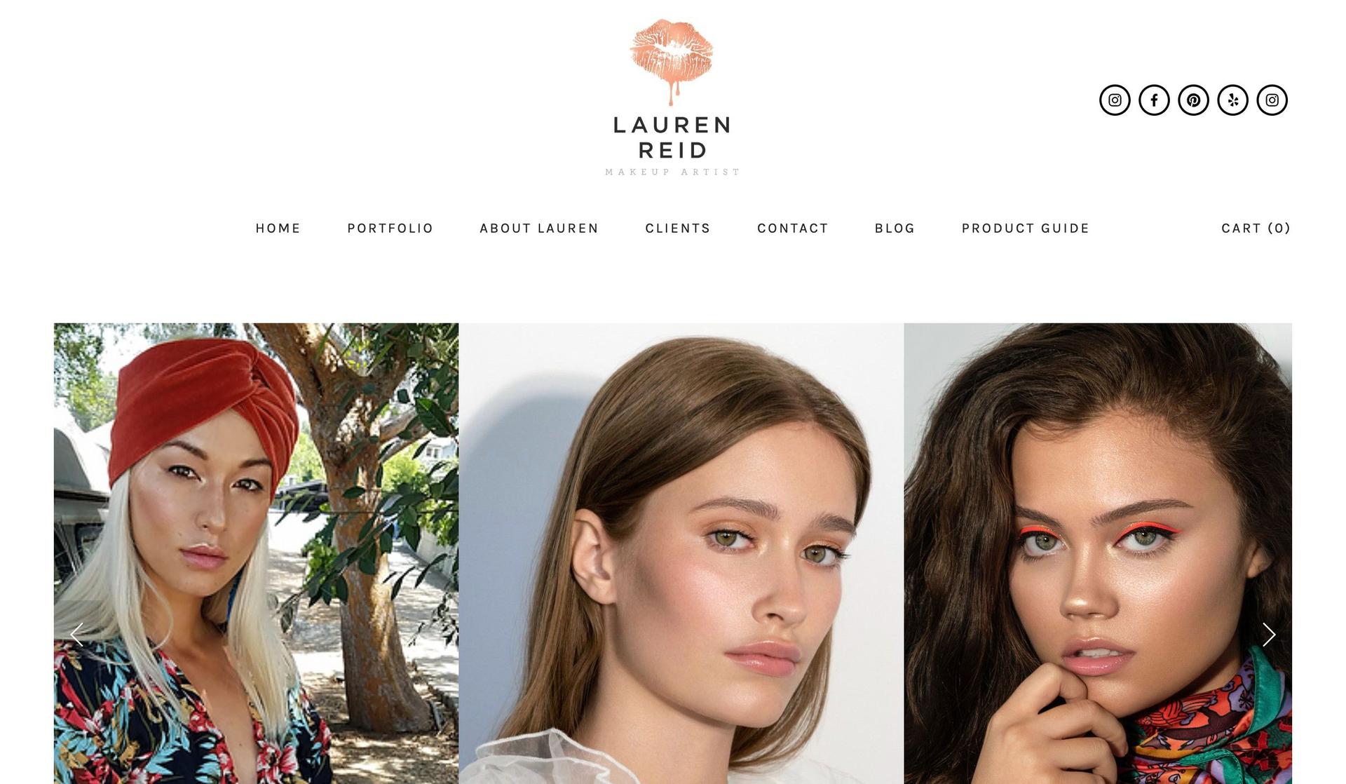 Lauren Reid MUA-makeup artist websites