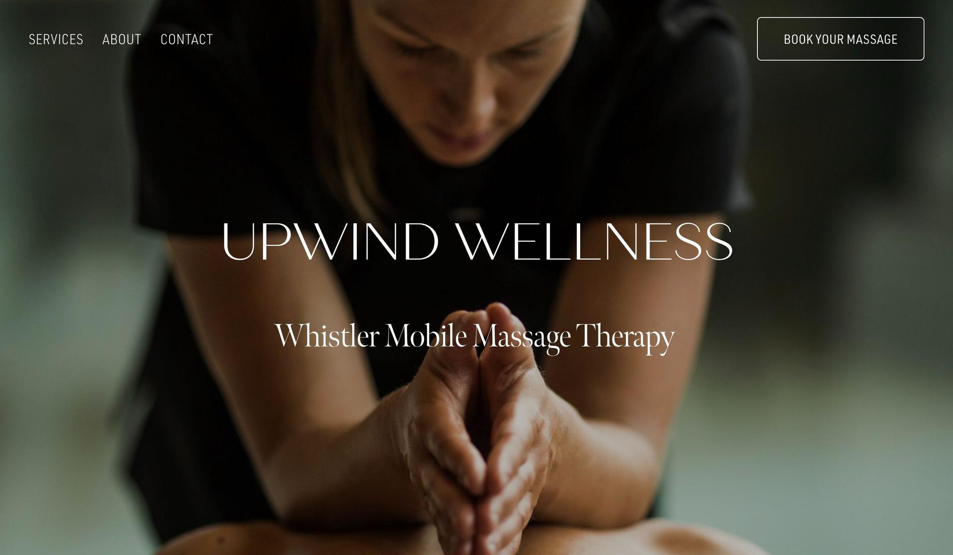 Upwind Wellness-massage therapist websites