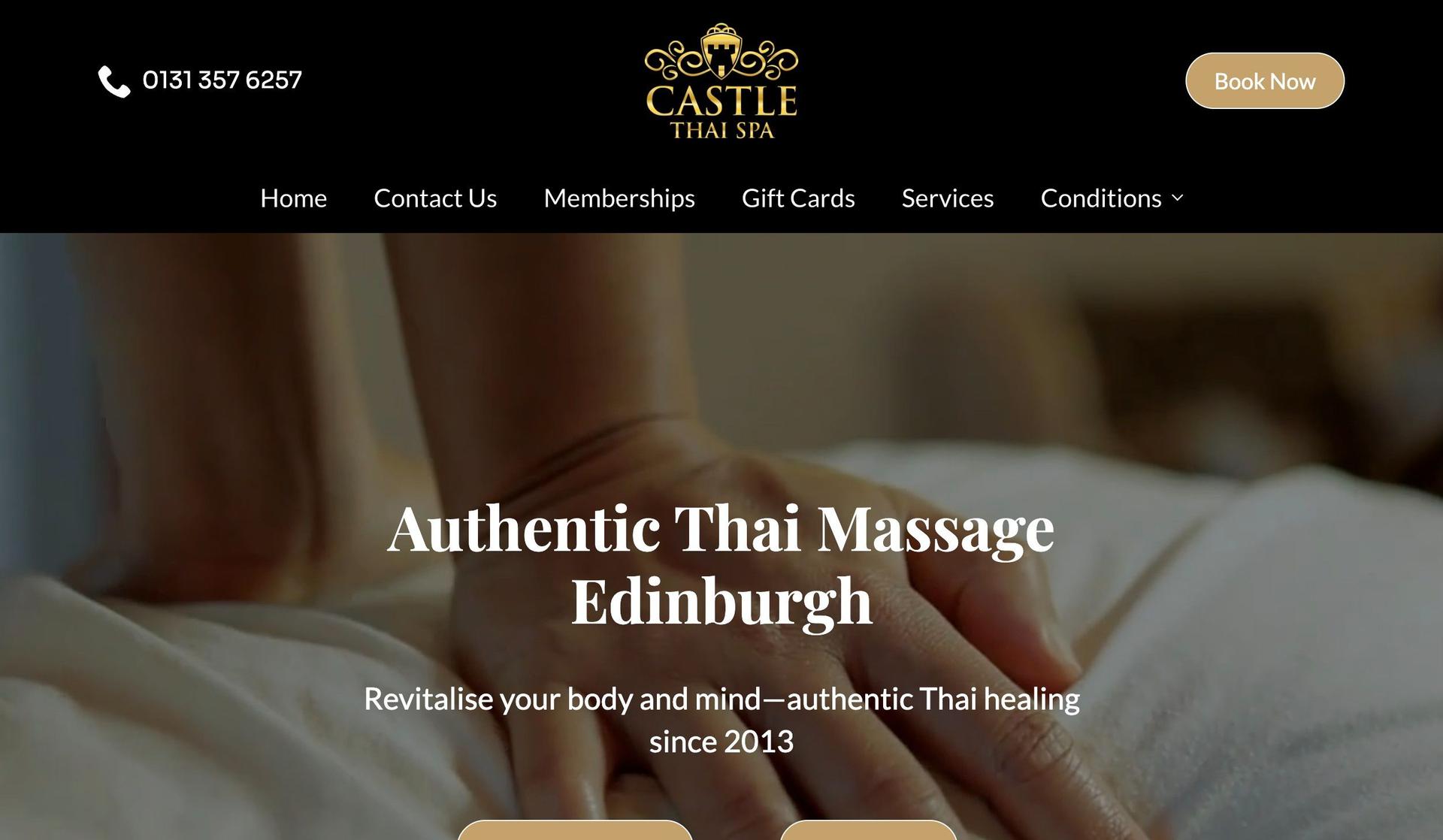 Castle Thai Spa-massage therapist websites