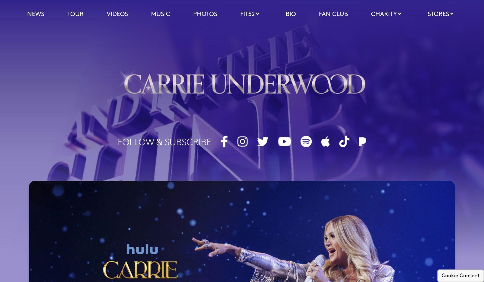 Carrie Underwood-musician websites