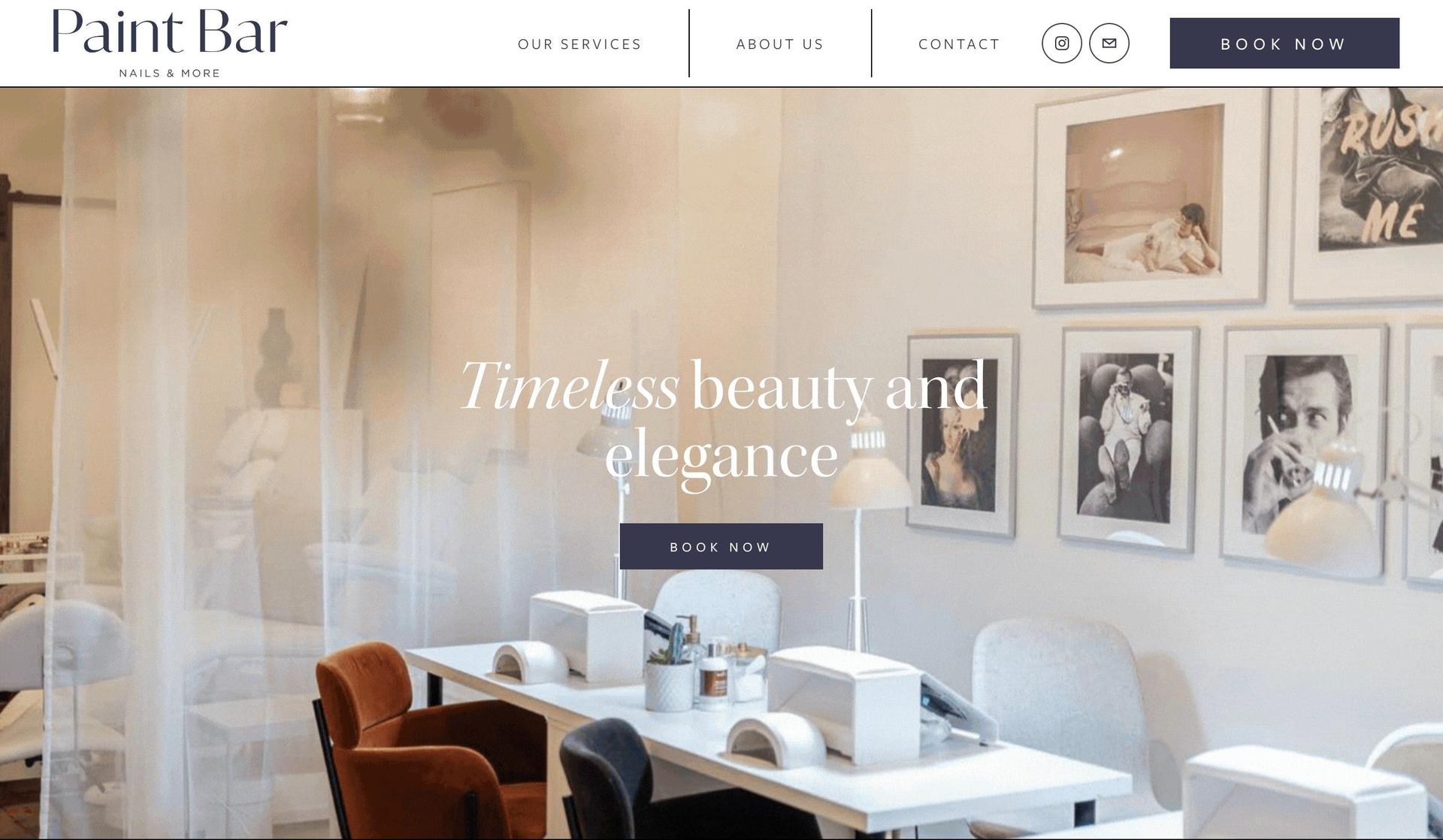 Paint Bar LA-nail salon websites