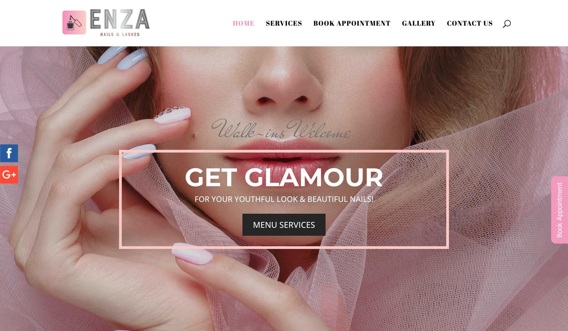 Enza Nails and Lashes-nail salon websites