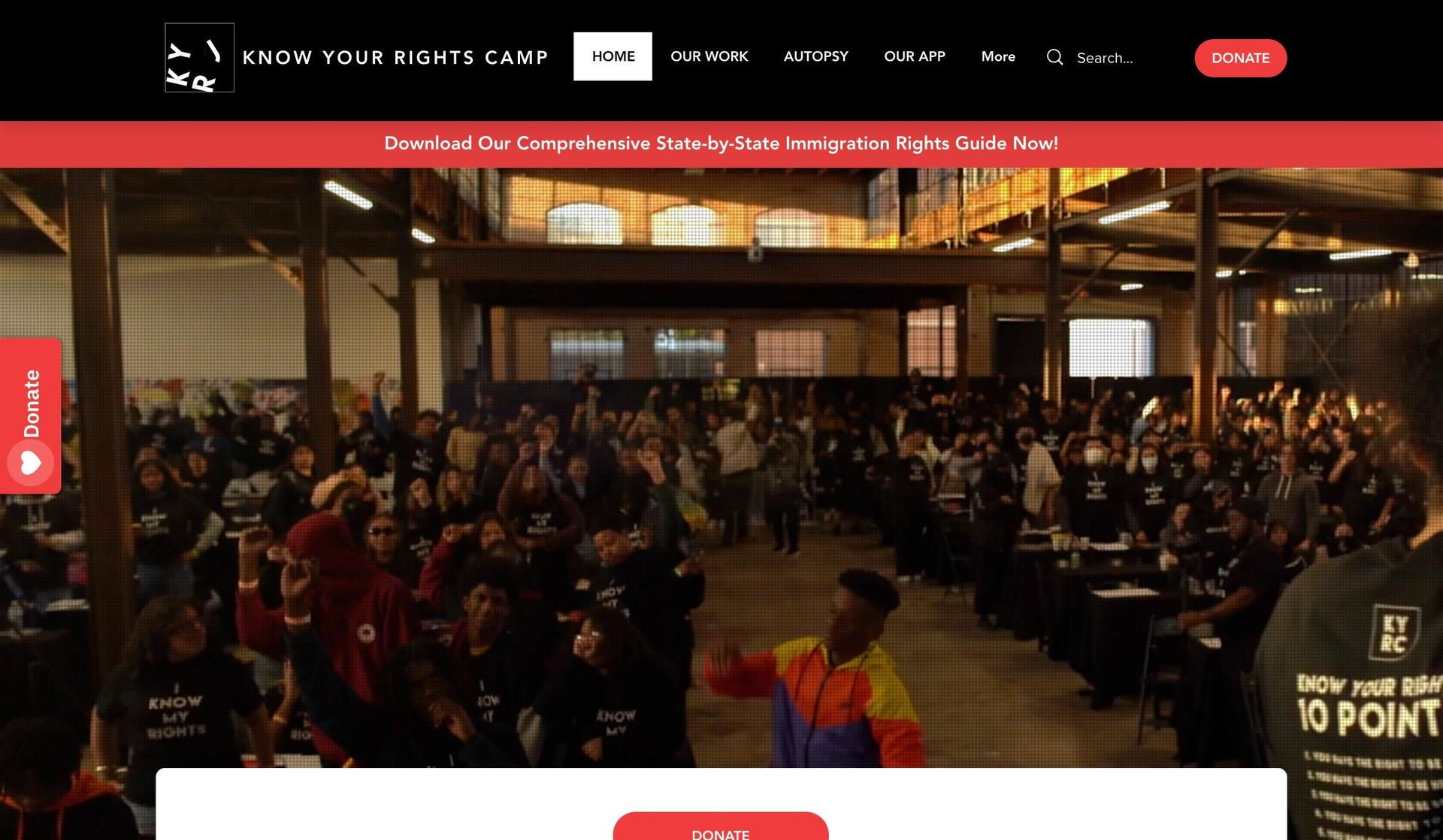 Know Your Rights Camp-advocacy websites