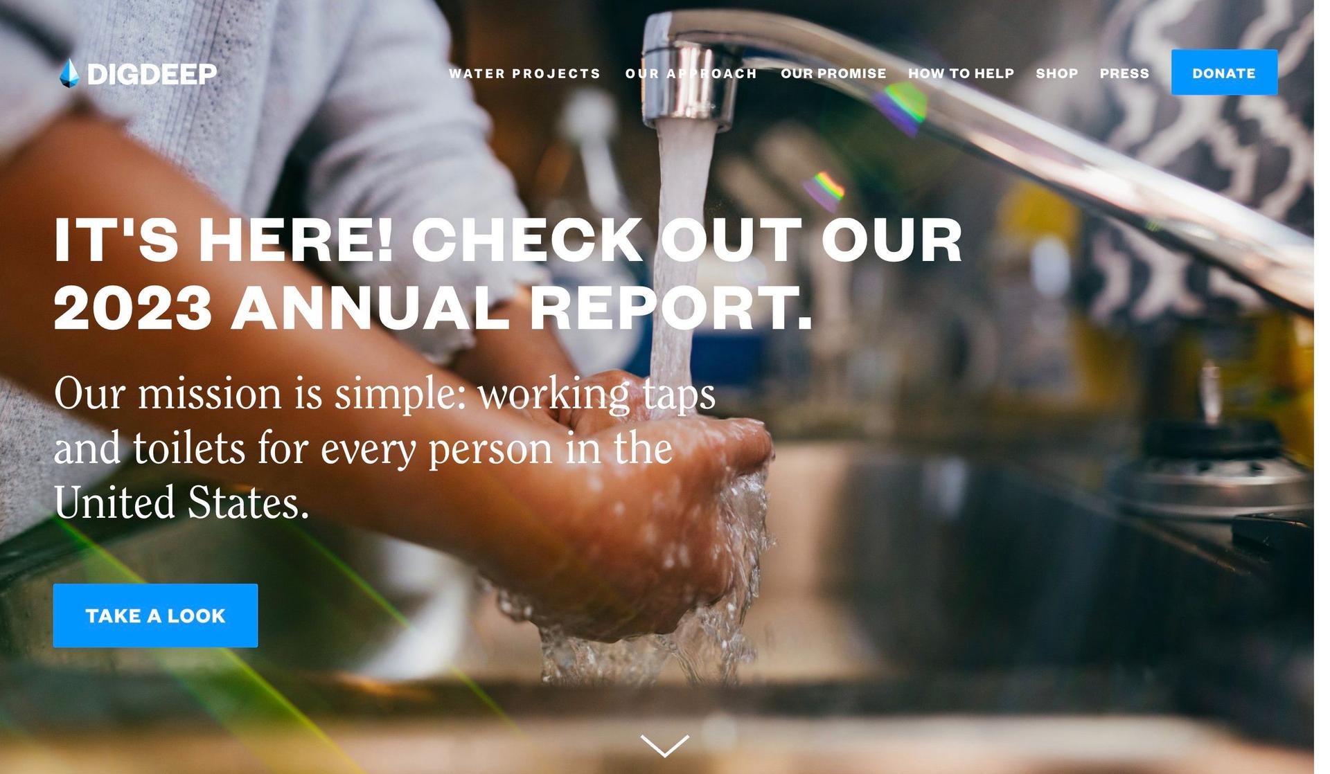 Dig Deep-nonprofit websites