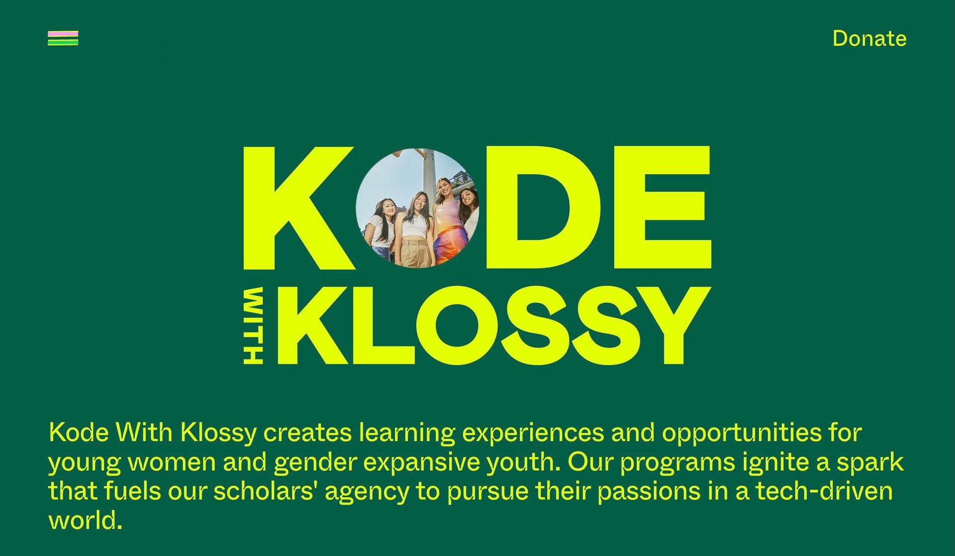 Kode with Klossy-nonprofit websites