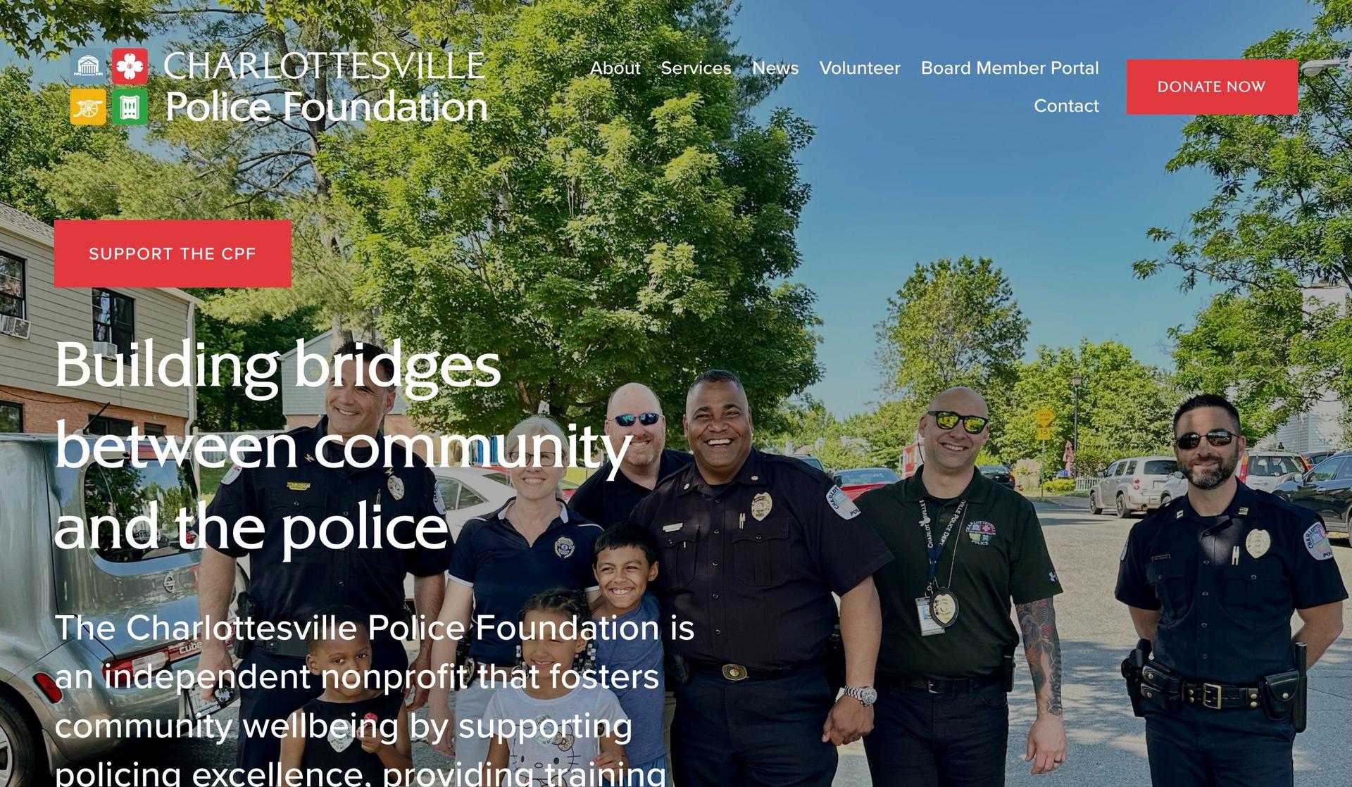 Cville Police Foundation-nonprofit websites