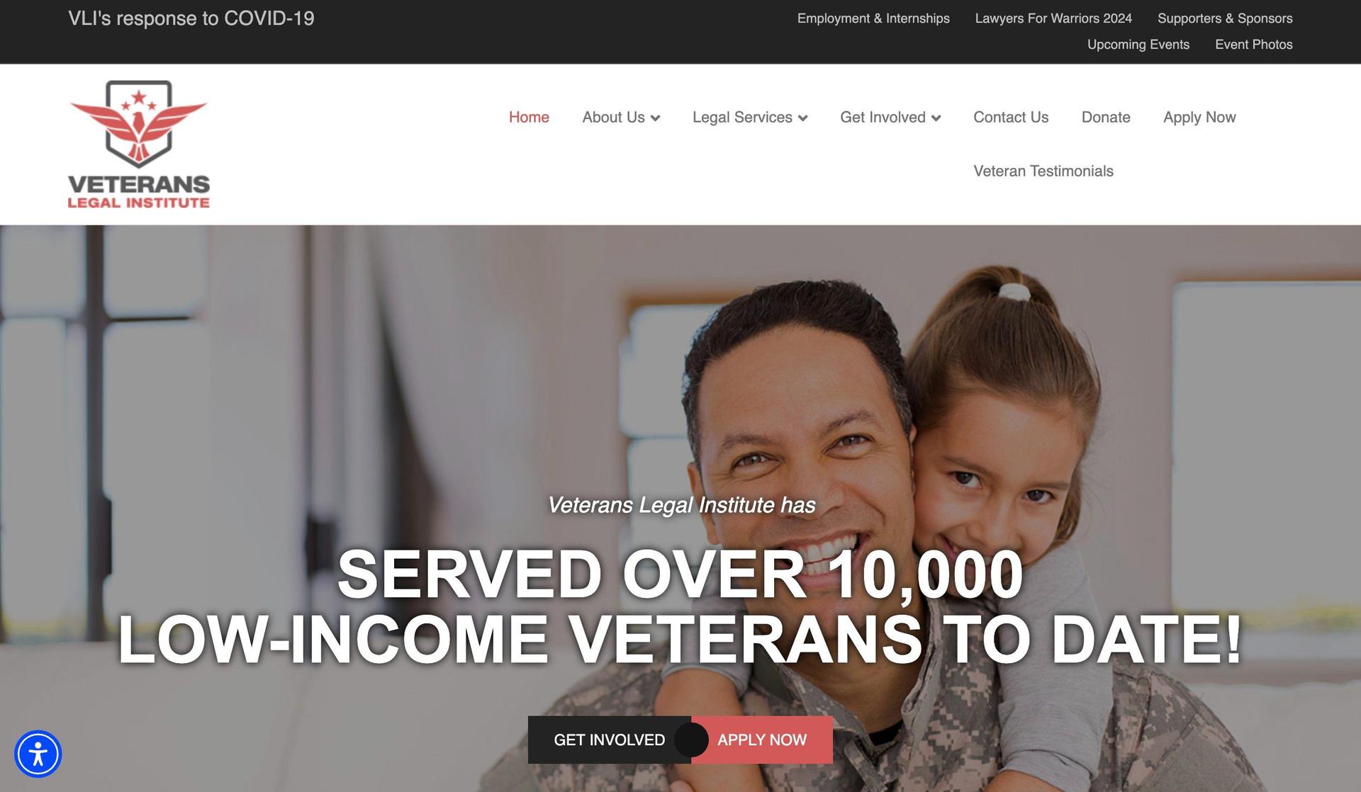 Vets Legal-nonprofit websites