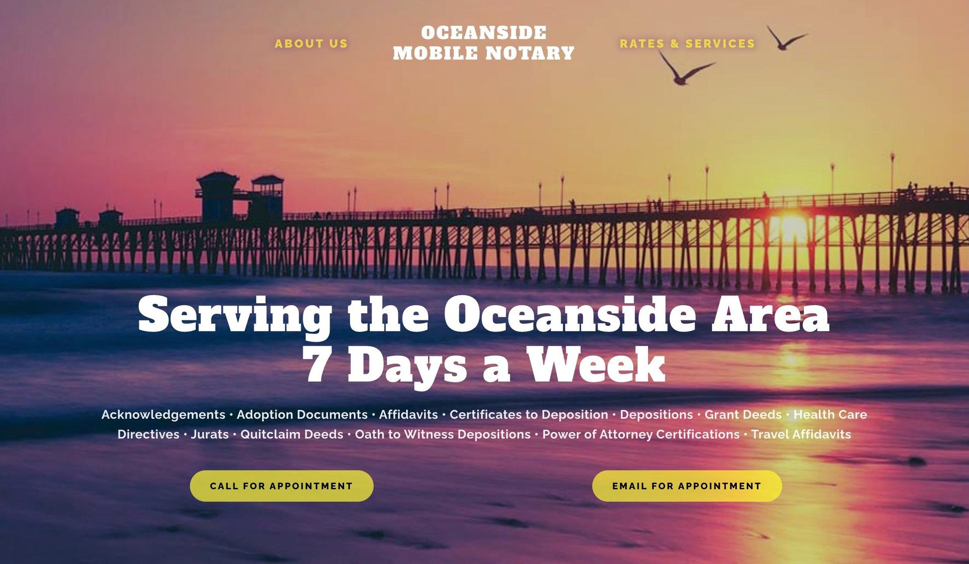 Oceanside Mobile Notary-notary websites