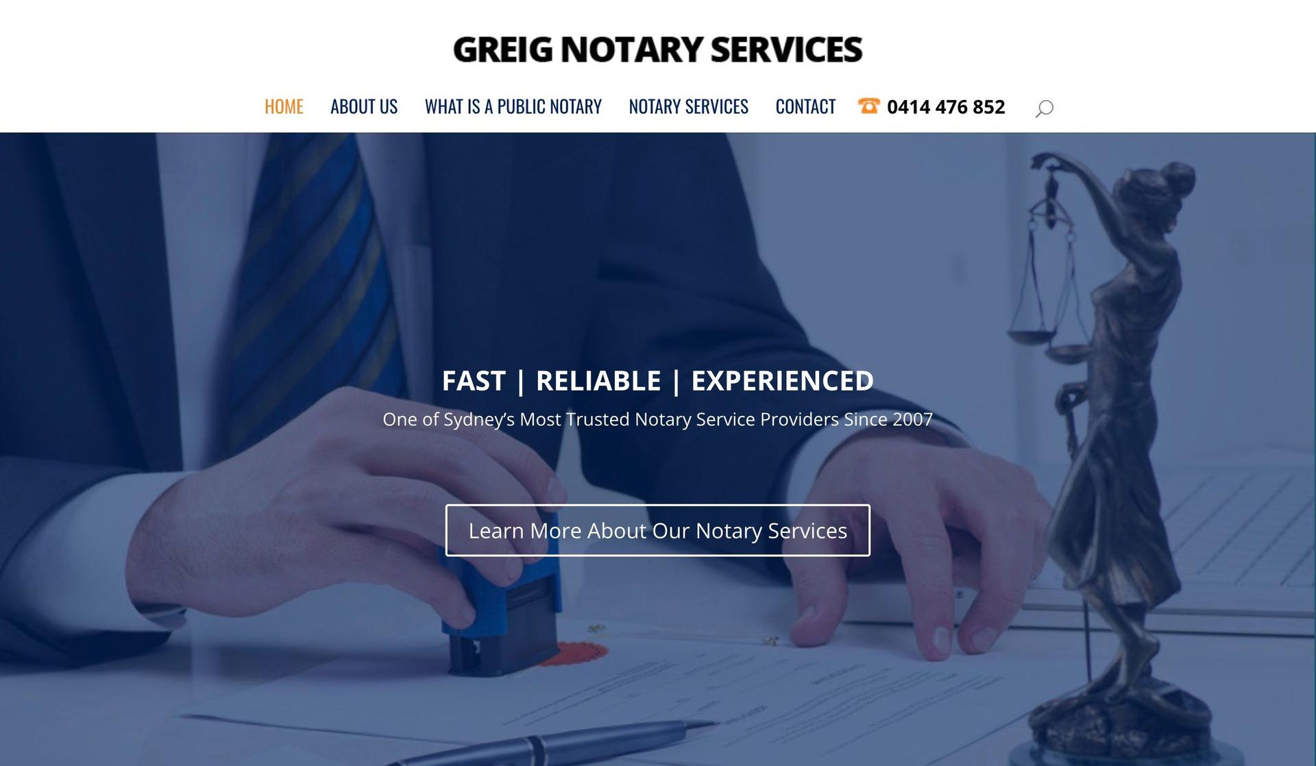 Greig Notary Services-notary websites