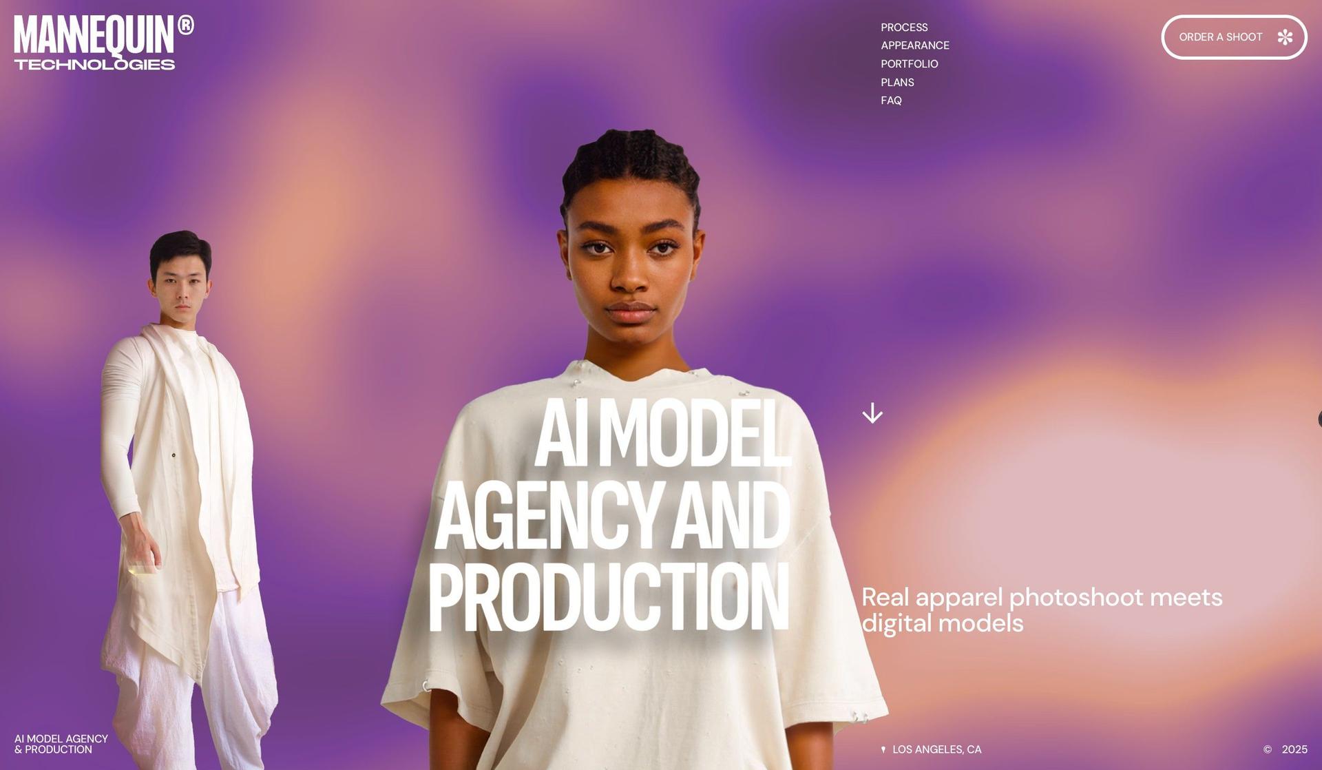 Mannequin-one page website examples