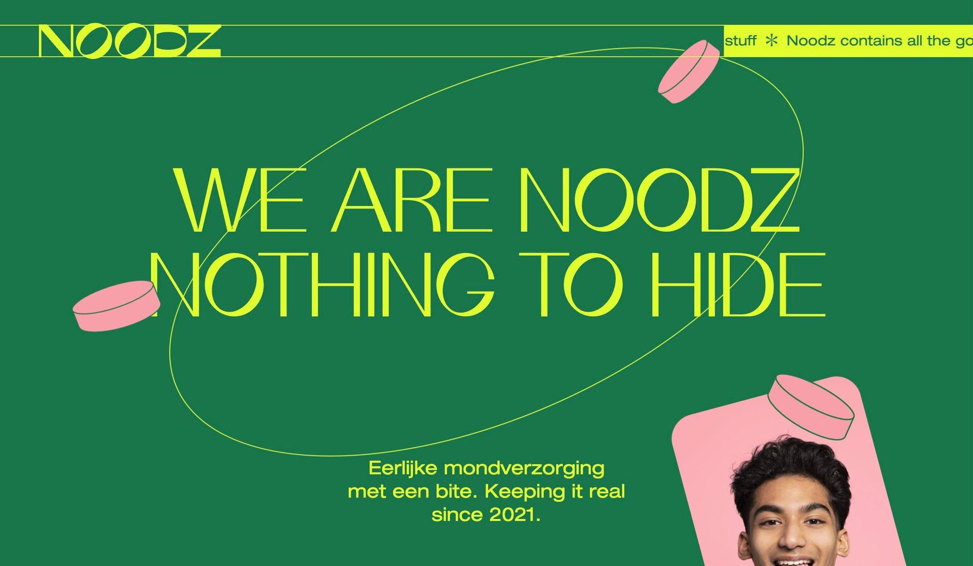 We Are Noodz-one page website examples