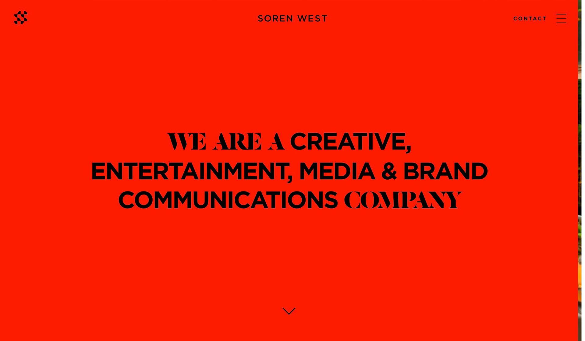 Soren West-one page website examples