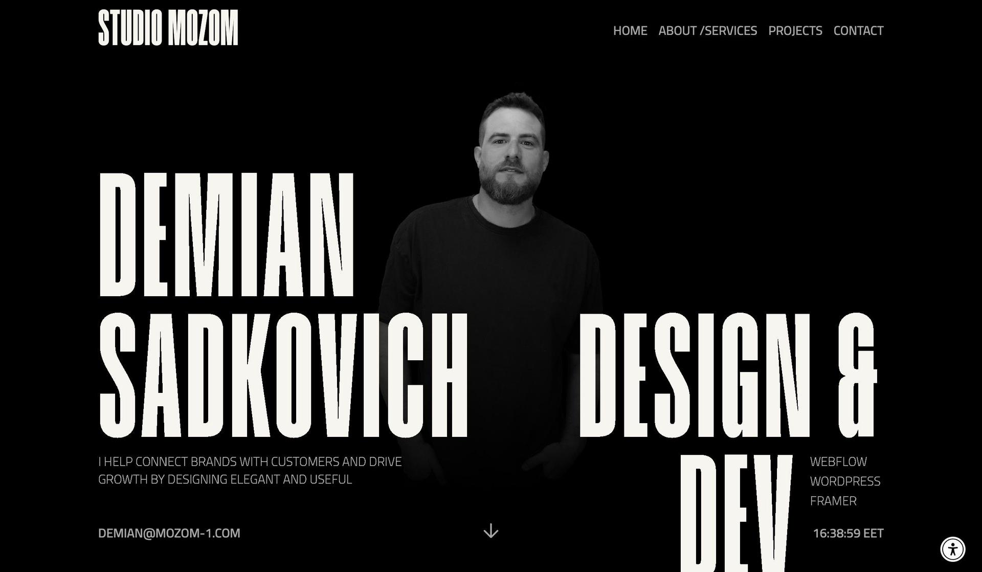 Mozom-1-one page website examples