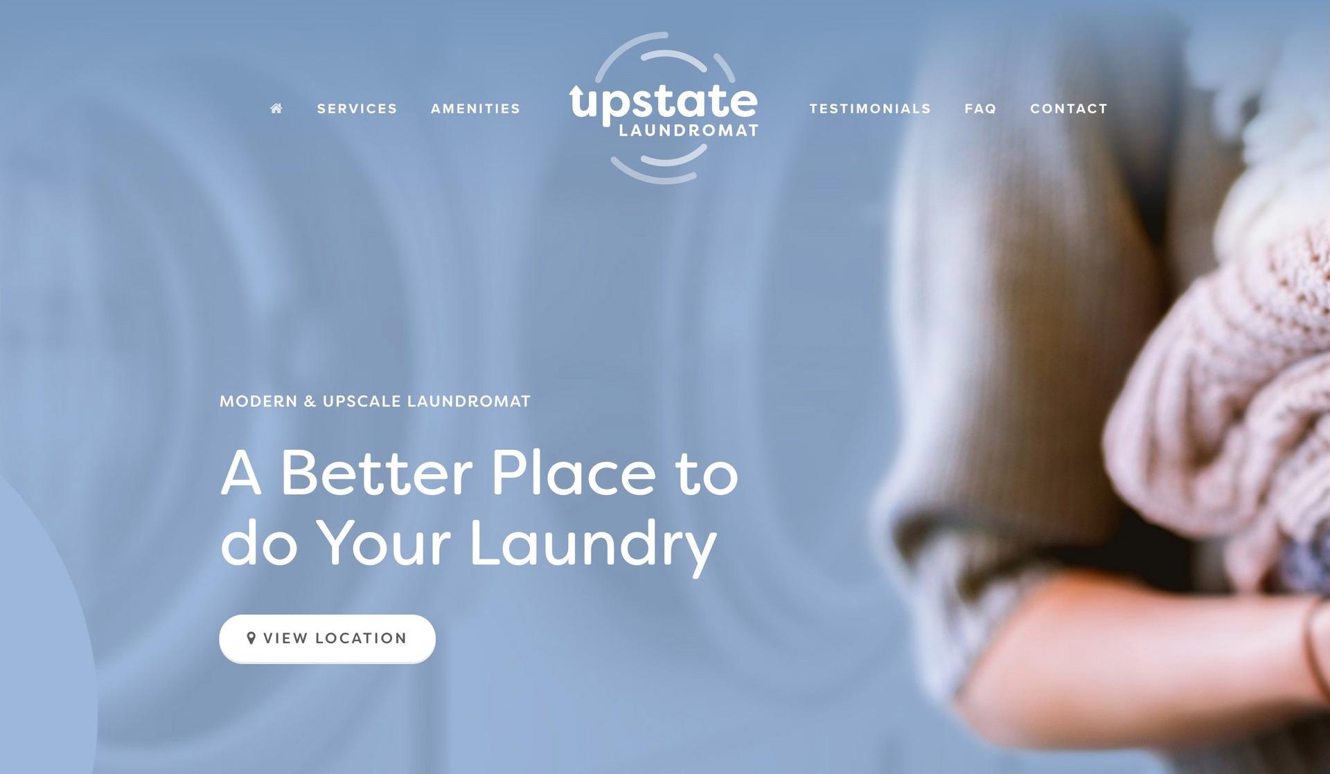 Upstate Laundromat-one page website examples
