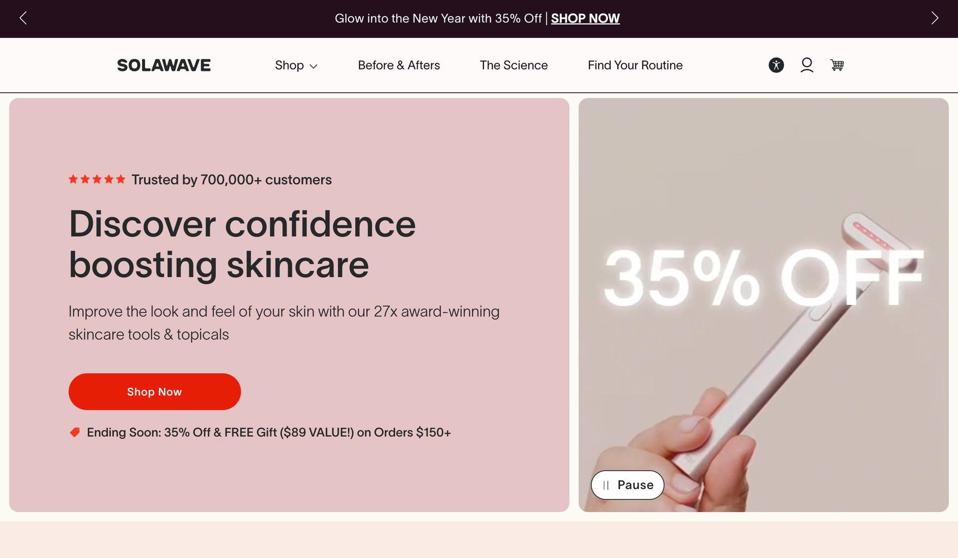 SolaWave-one product shopify stores