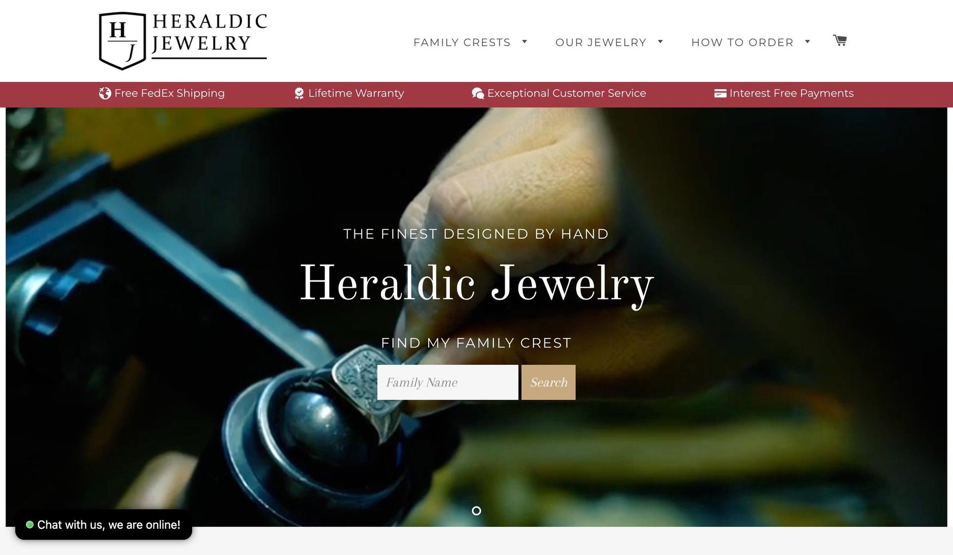 Heraldic Jewelry-one product shopify stores