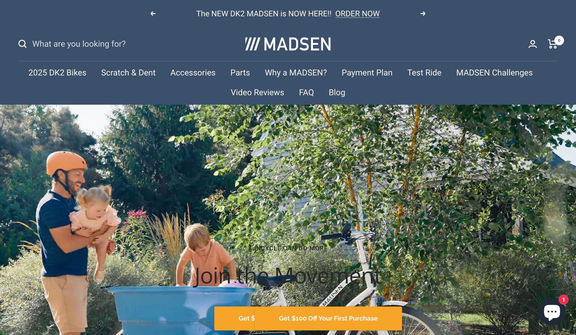 Madsen Cycles-one product shopify stores