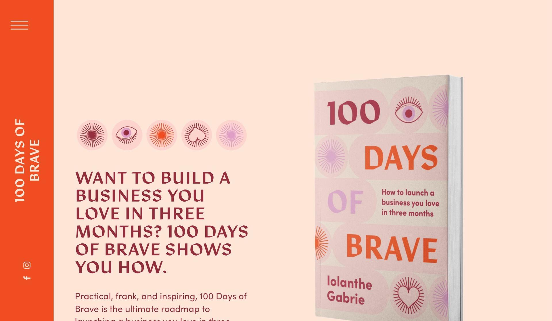 100 Days of Brave-orange websites