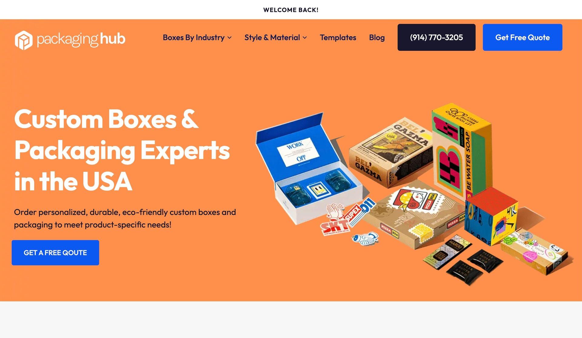 Packaging Hub-orange websites