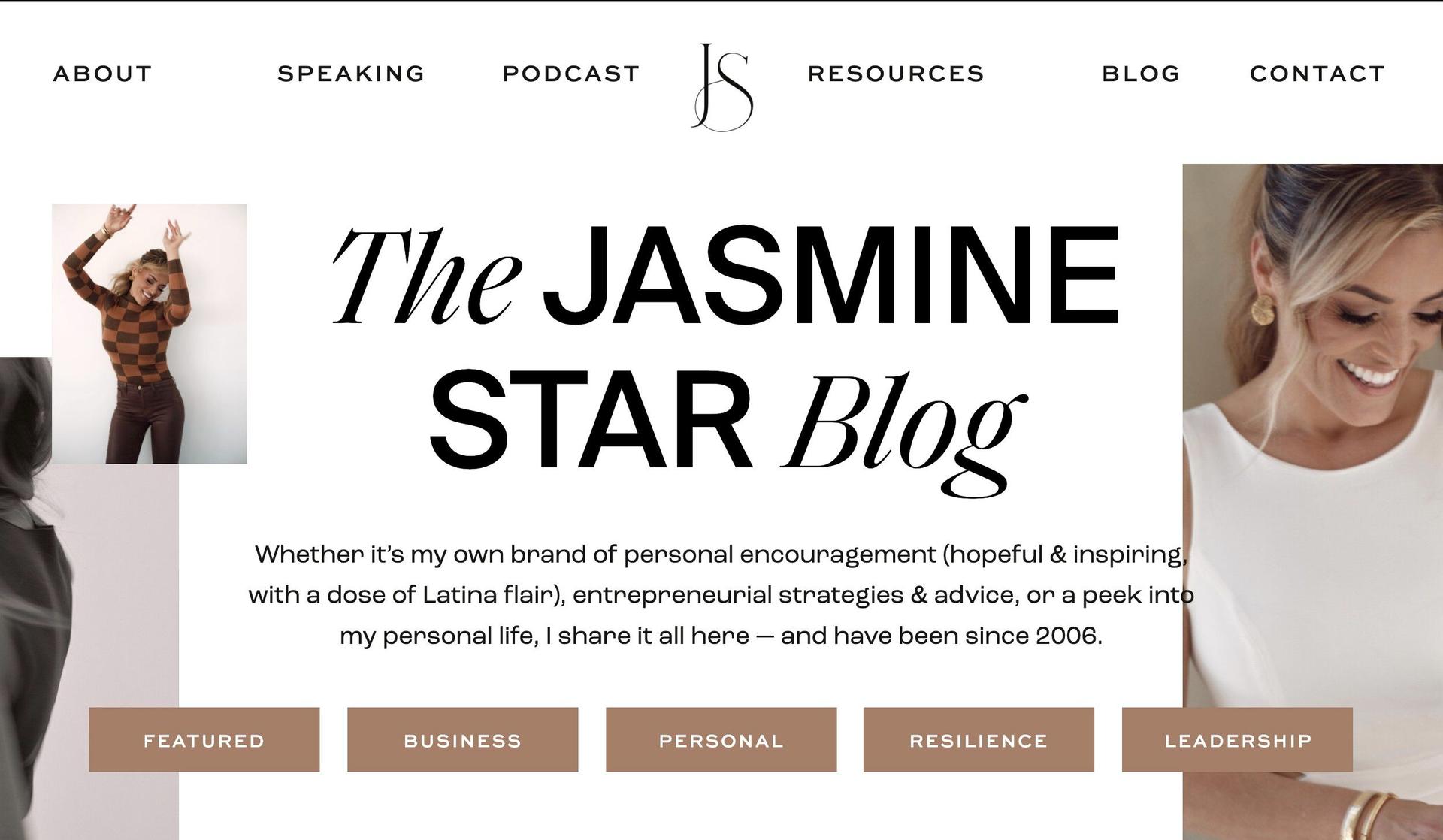 Jasmine Star-personal blog examples