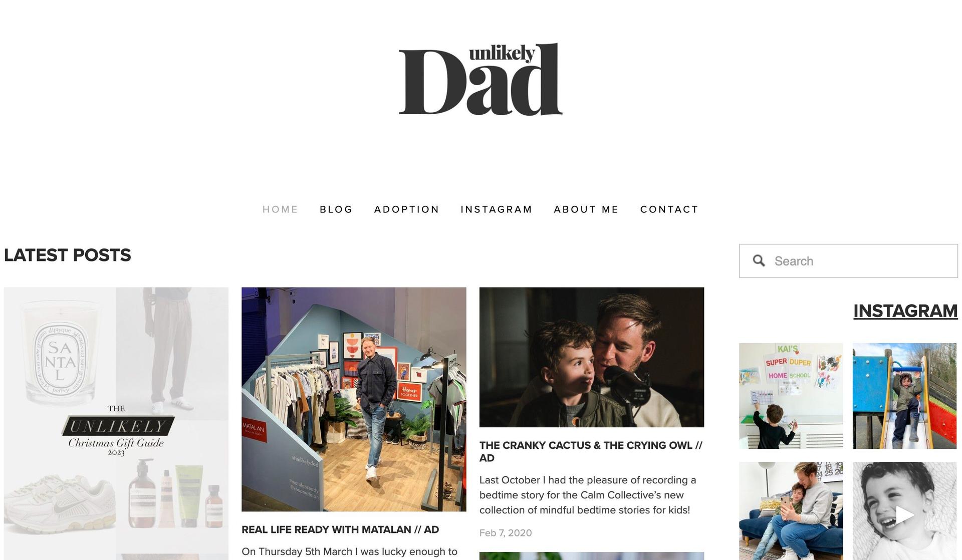 The Unlikely Dad-personal blog examples