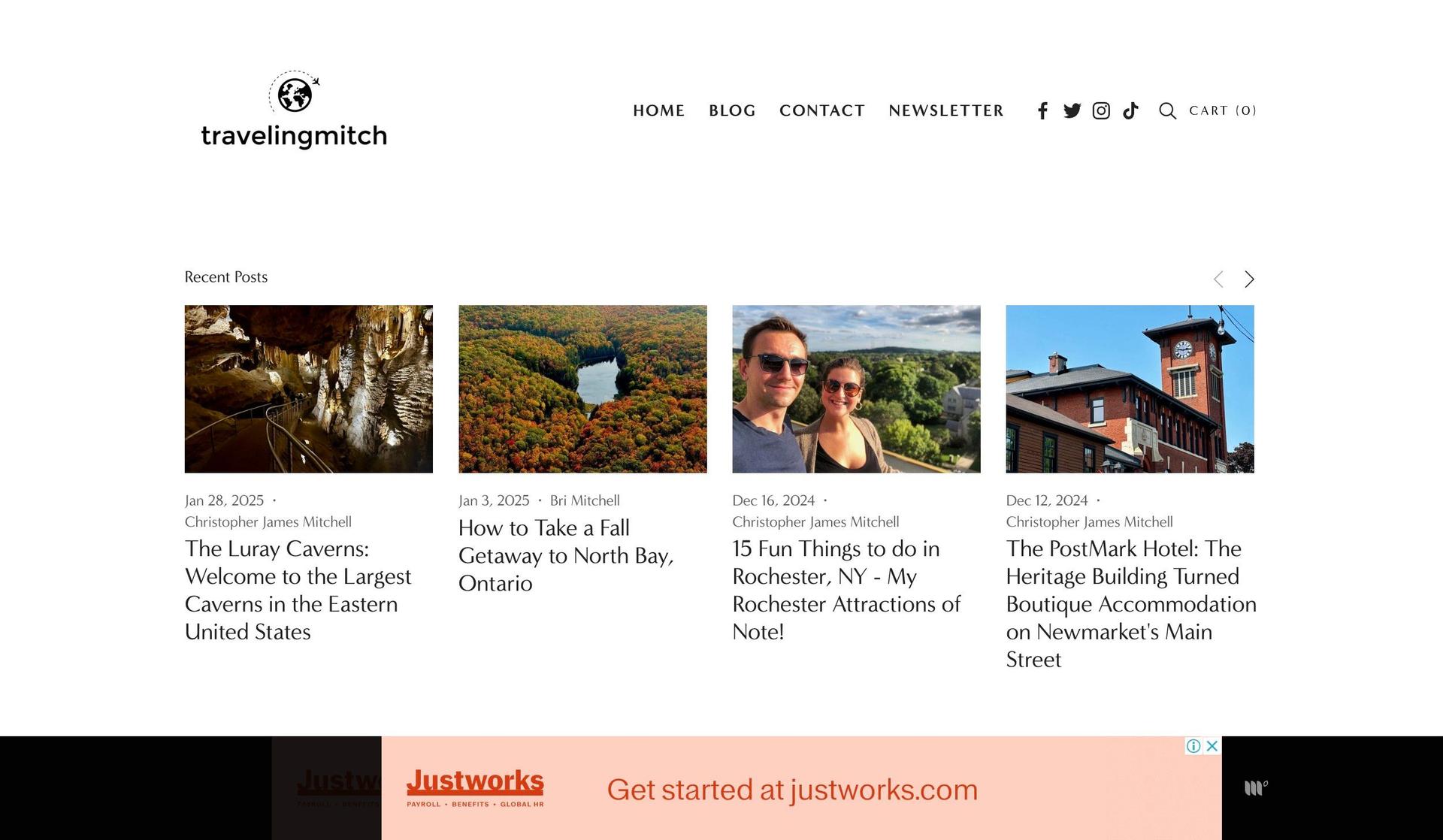 Traveling Mitch-personal blog examples