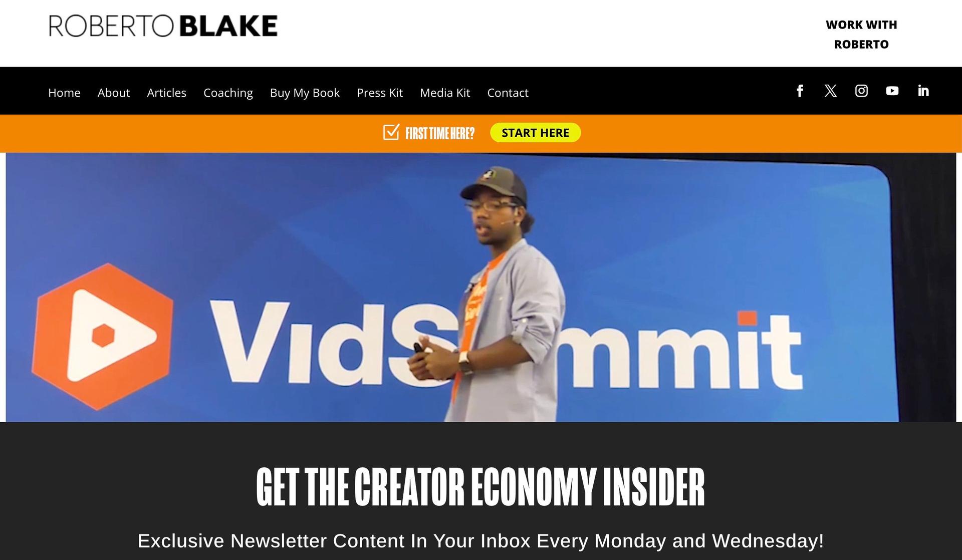 Roberto Blake-personal brand websites