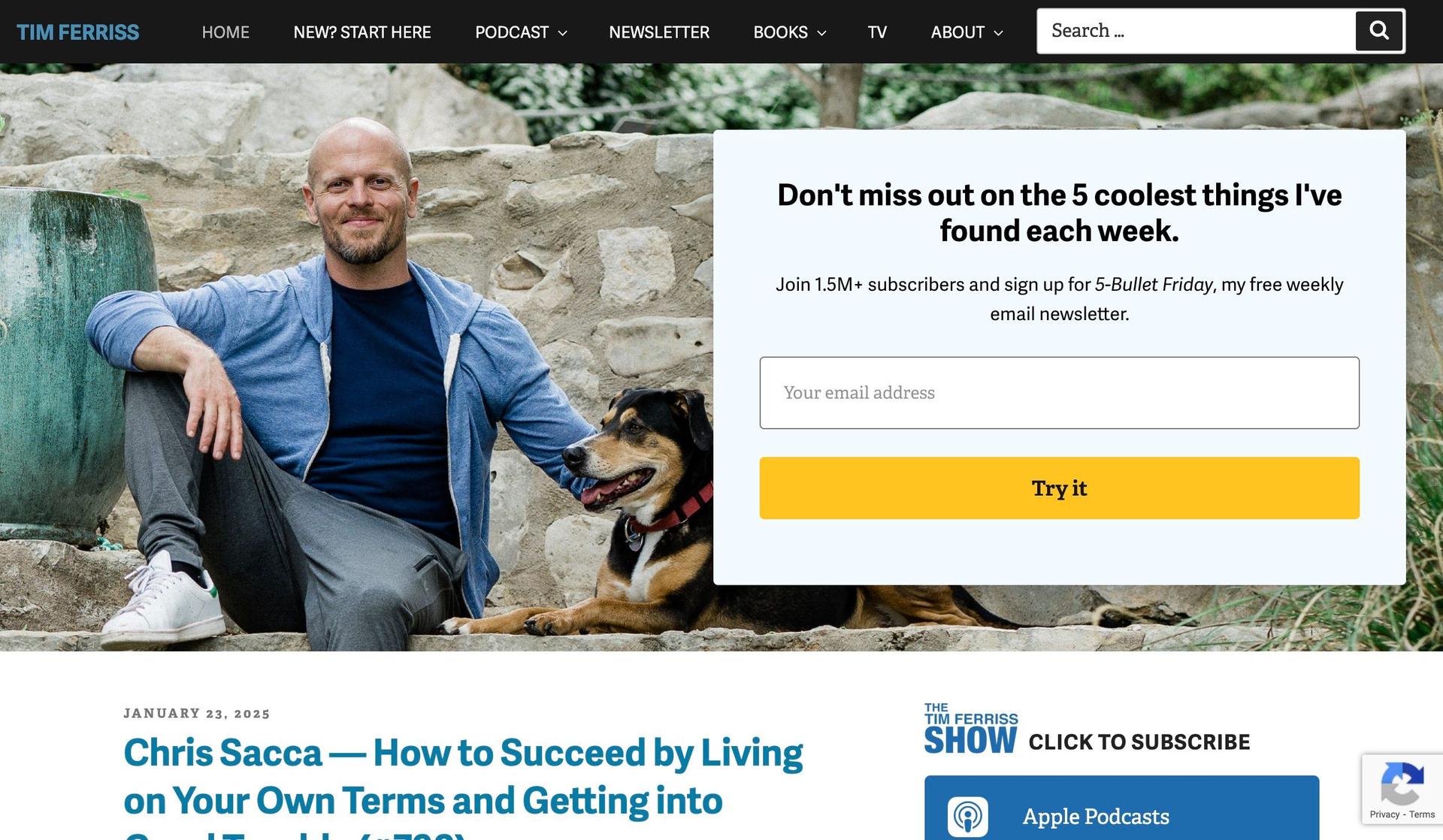 Tim Ferriss-personal brand websites