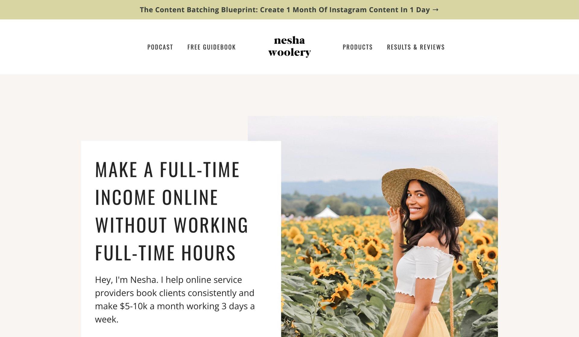 Nesha Woolery-personal brand websites