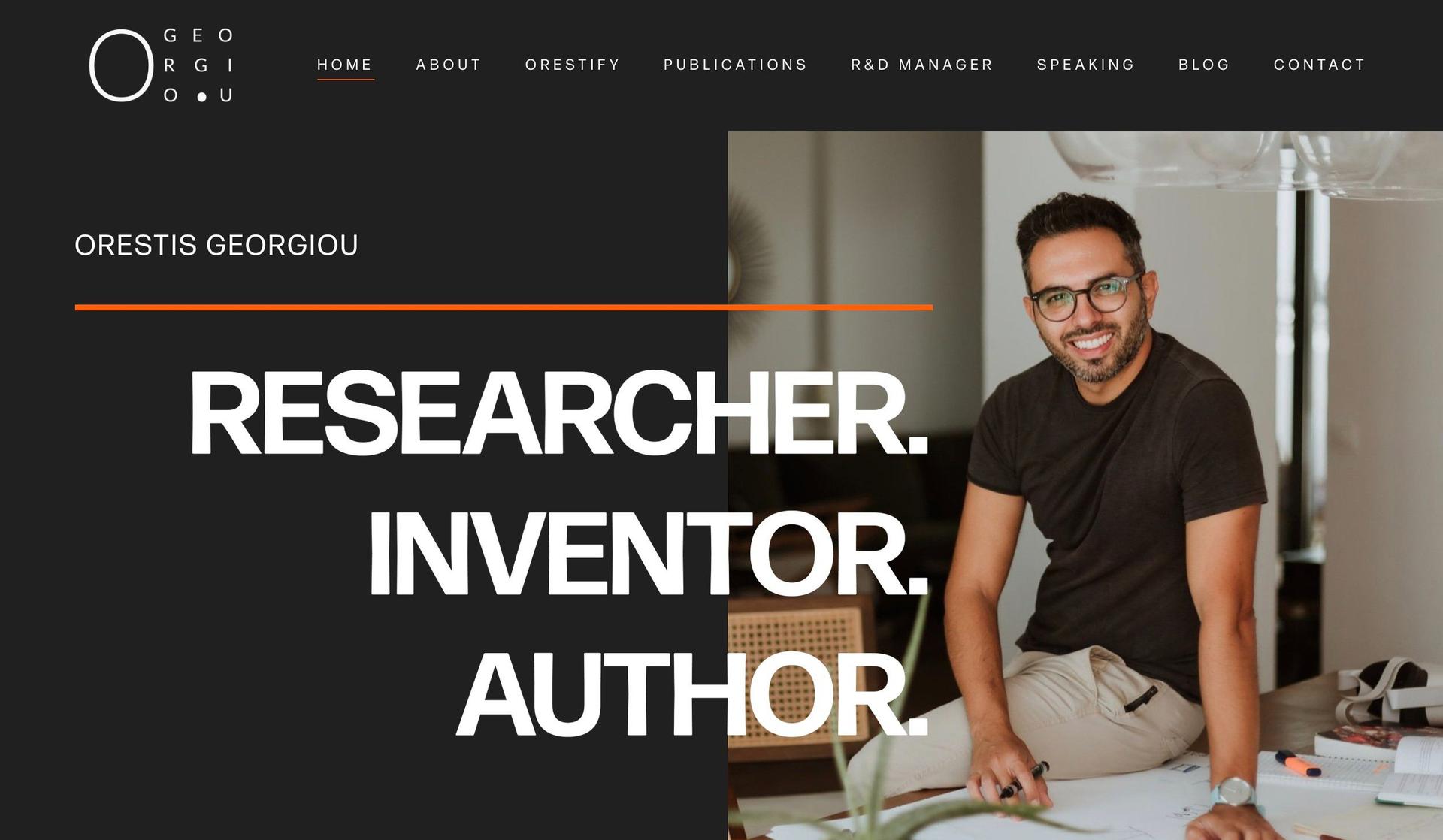 Orestis Georgiou-personal website examples
