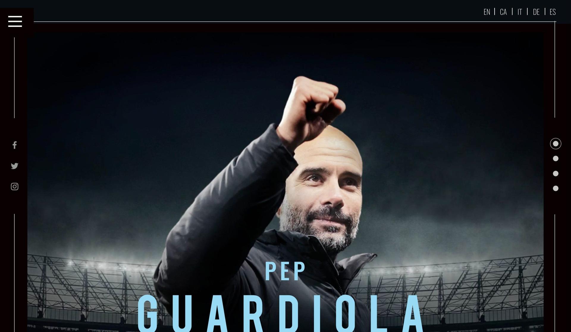 Pep Guardiola-personal website examples