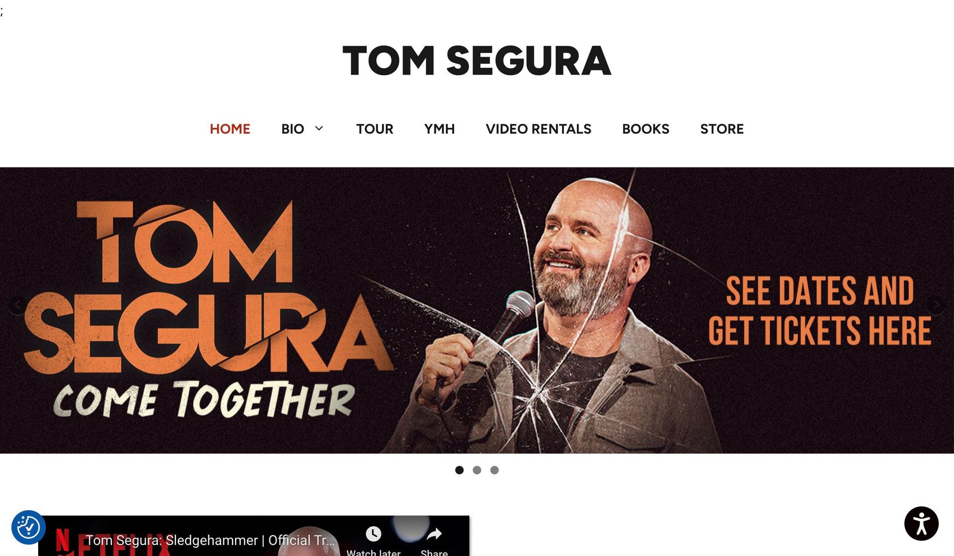 Tom Segura-personal website examples