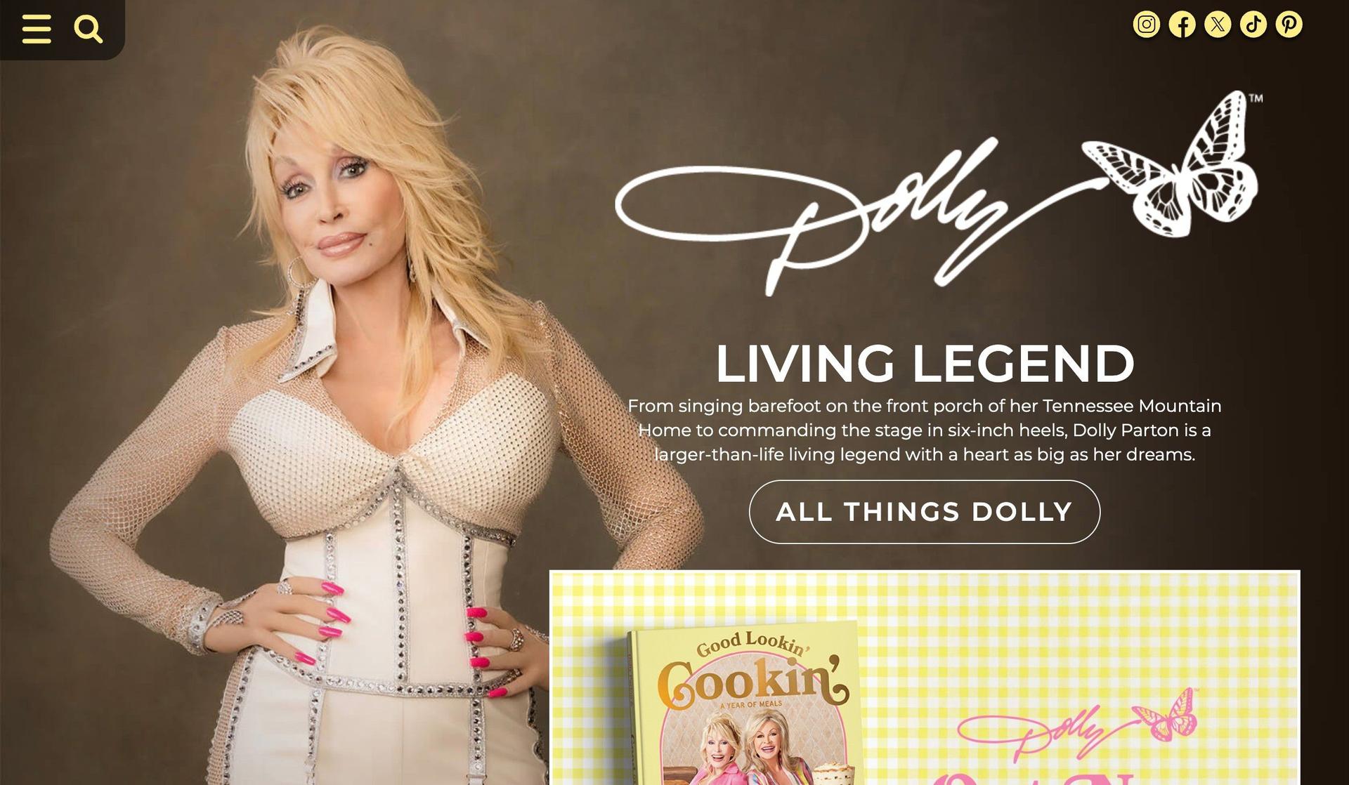 Dolly Parton-personal website examples