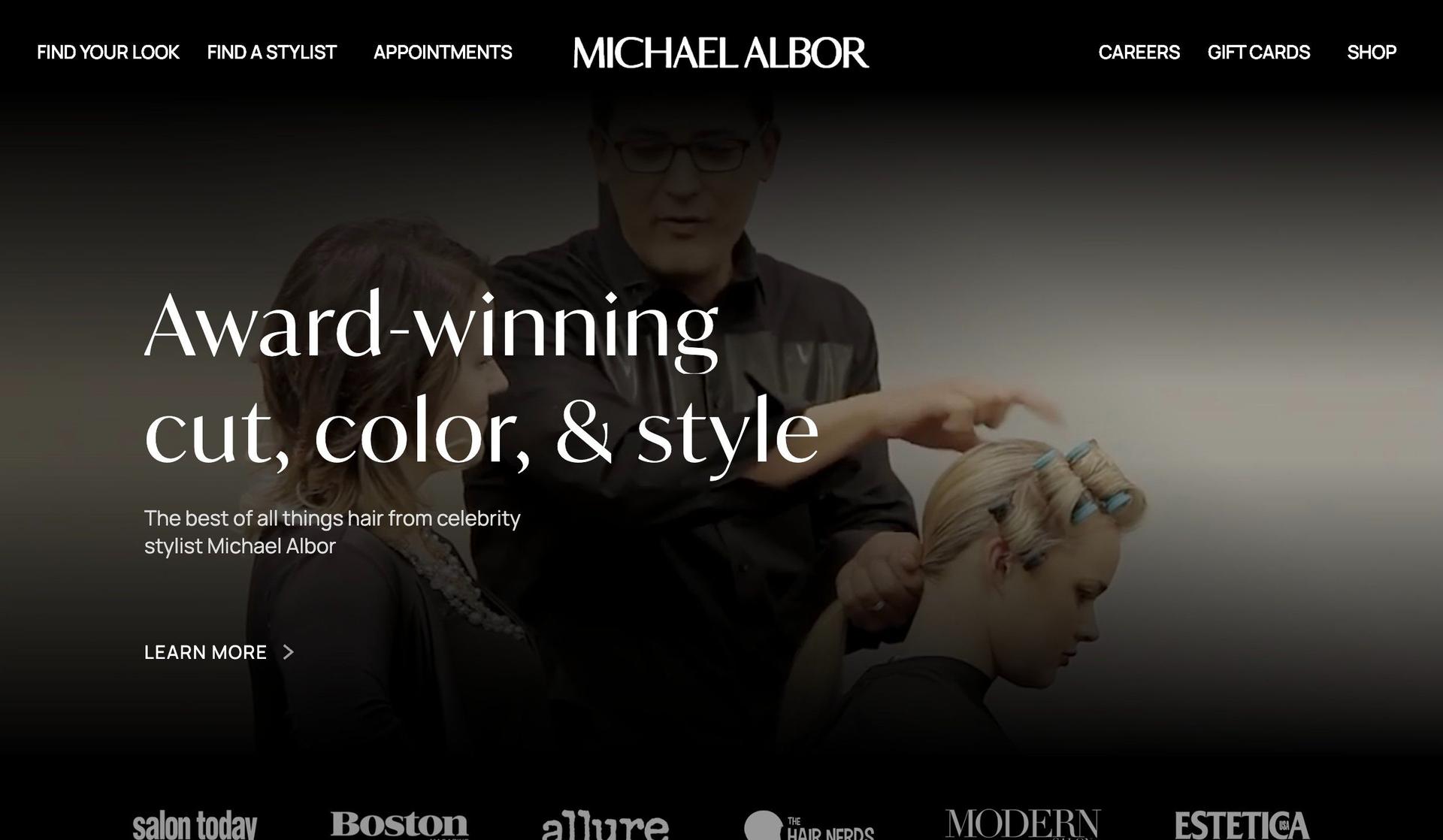 Michael Albor-personal website examples