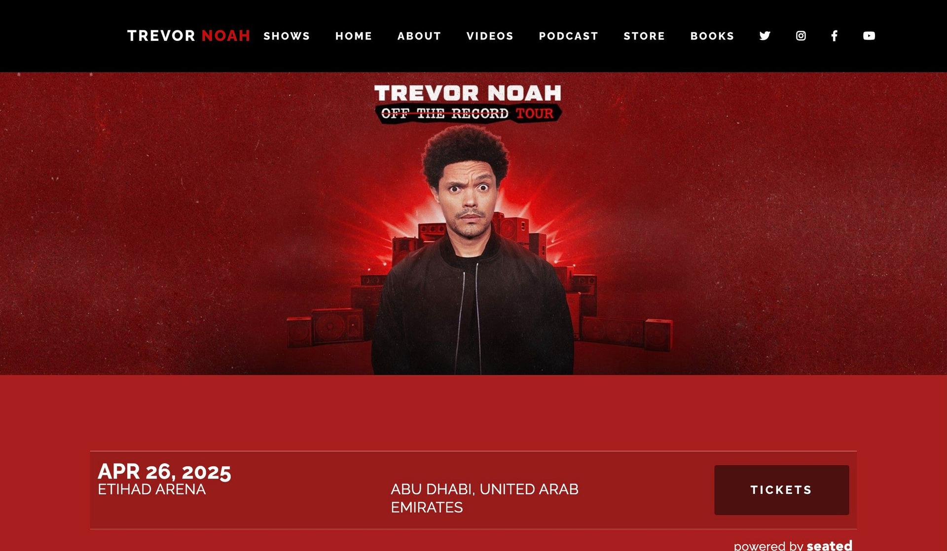 Trevor Noah-personal website examples