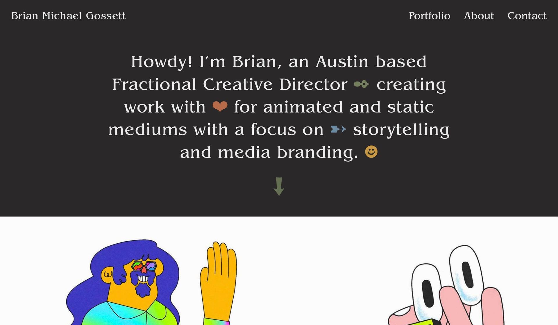 Brian Michael Gossett-personal website examples