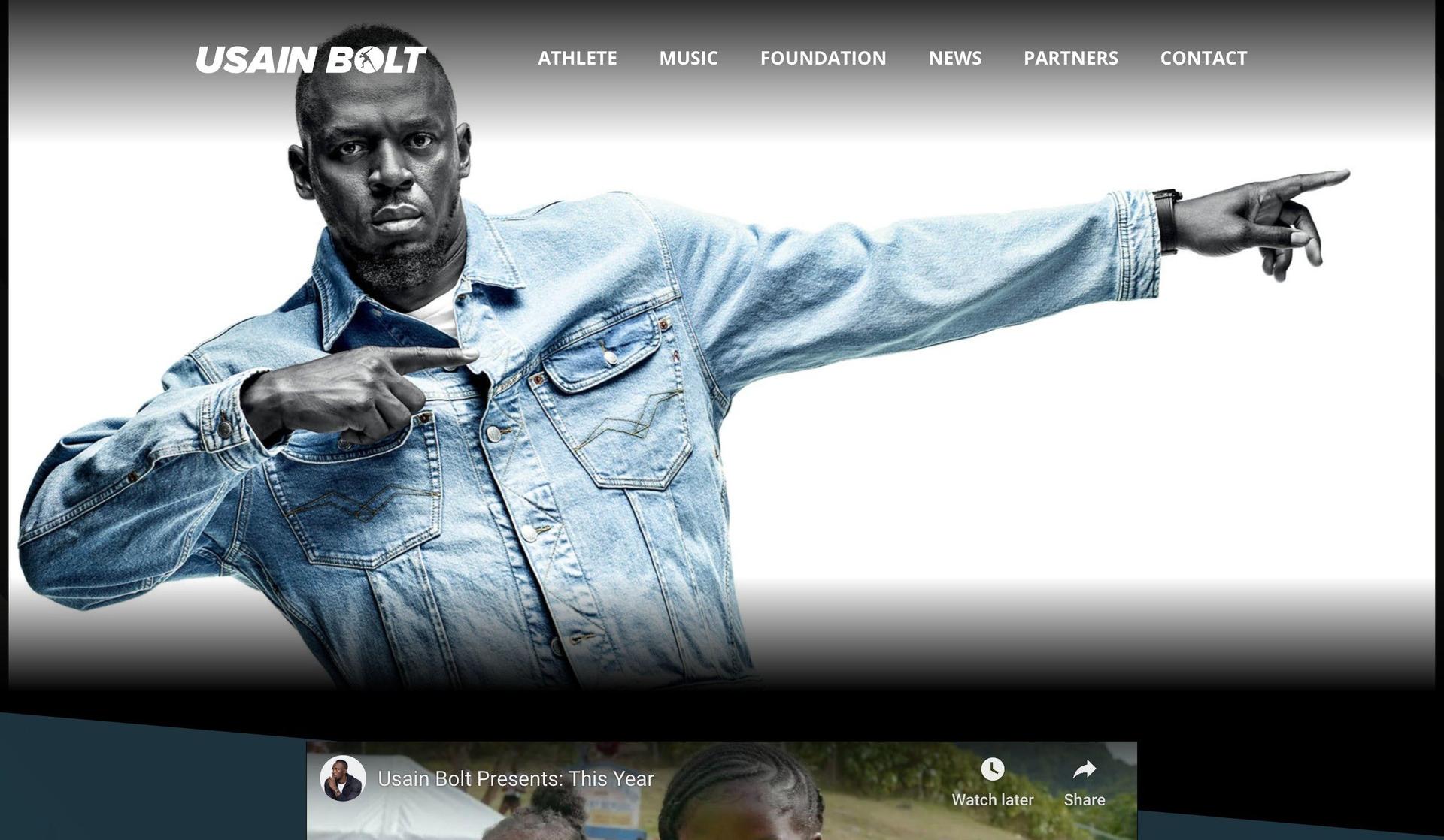 Usain Bolt-personal website examples