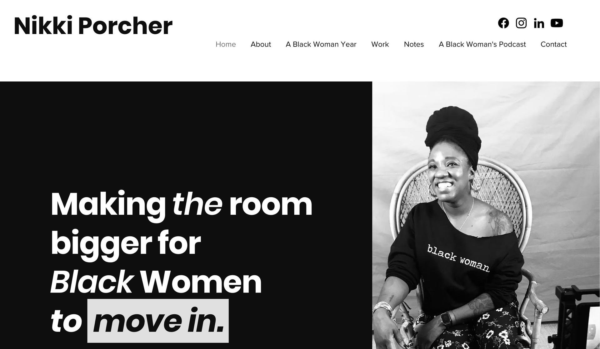 A Black Woman's Website-personal website examples