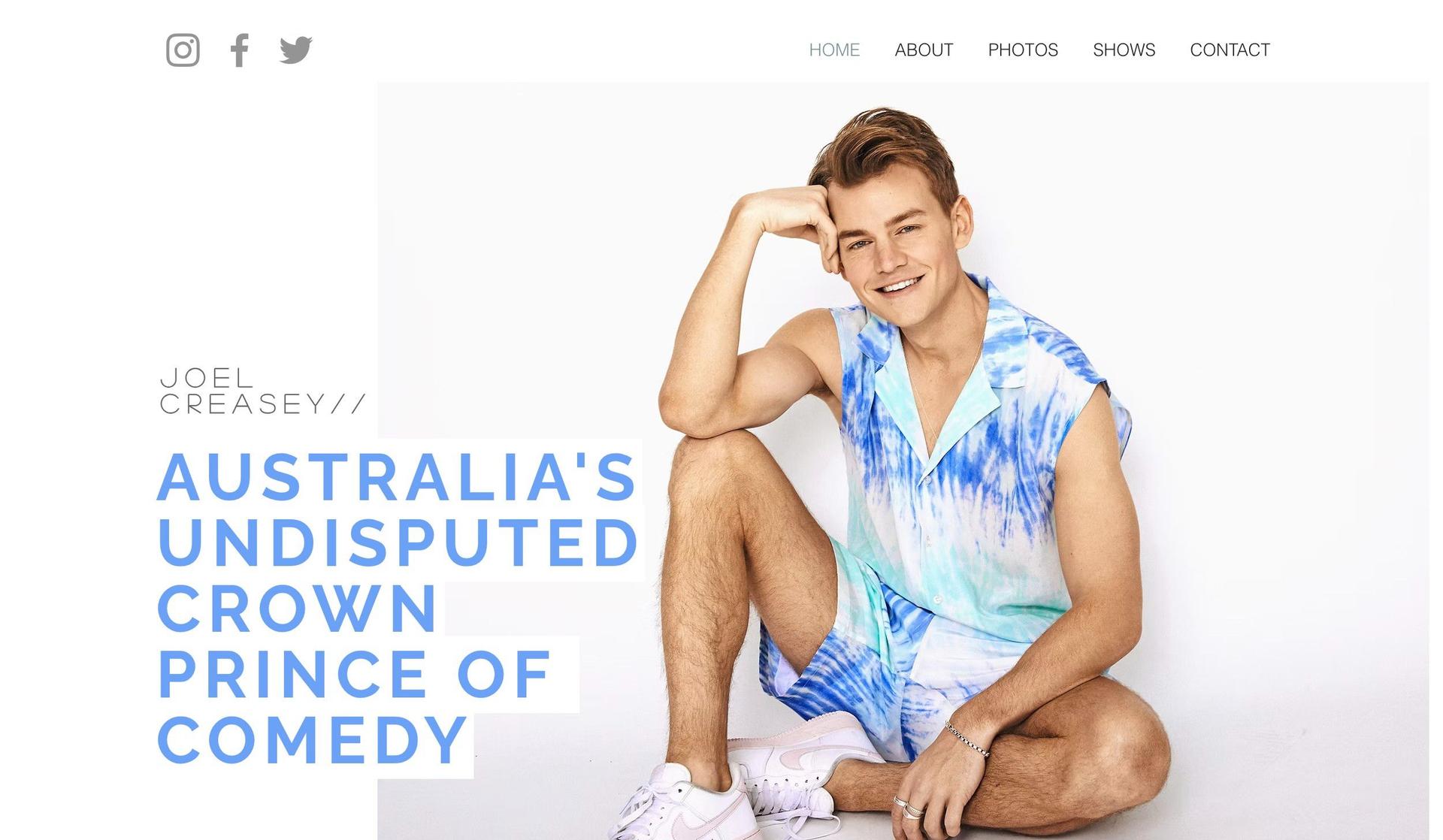 Joel Creasey-personal website examples
