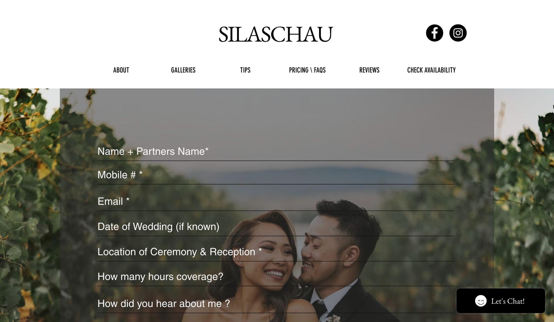Silas Chau-wix wedding website examples
