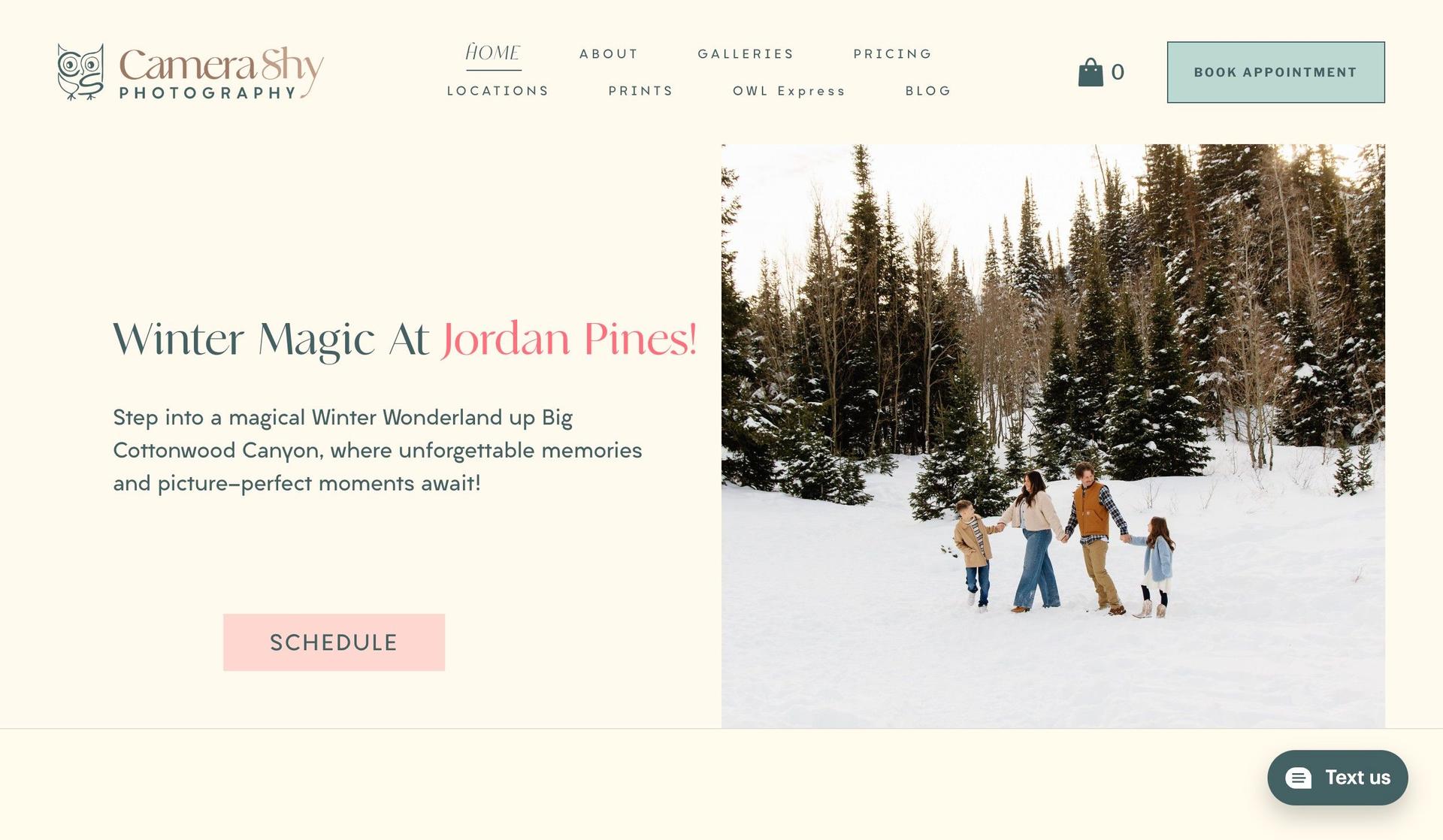 Camerashy-photographer websites
