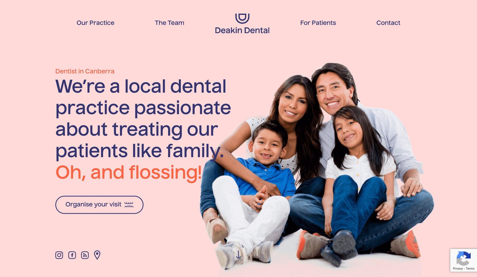 Deakin Dental-pink websites